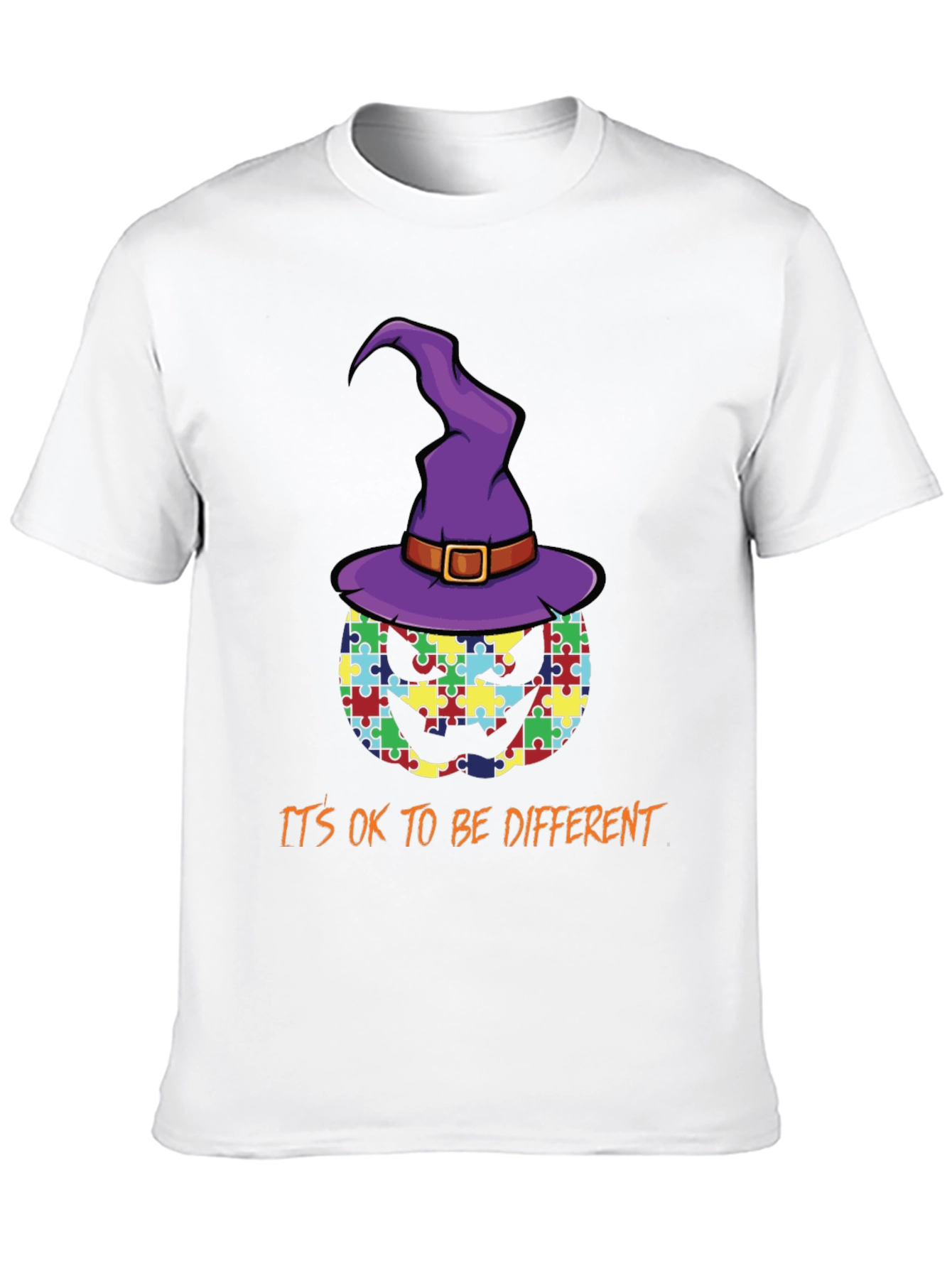 Autism Awareness Pumpkin Witch T-Shirt