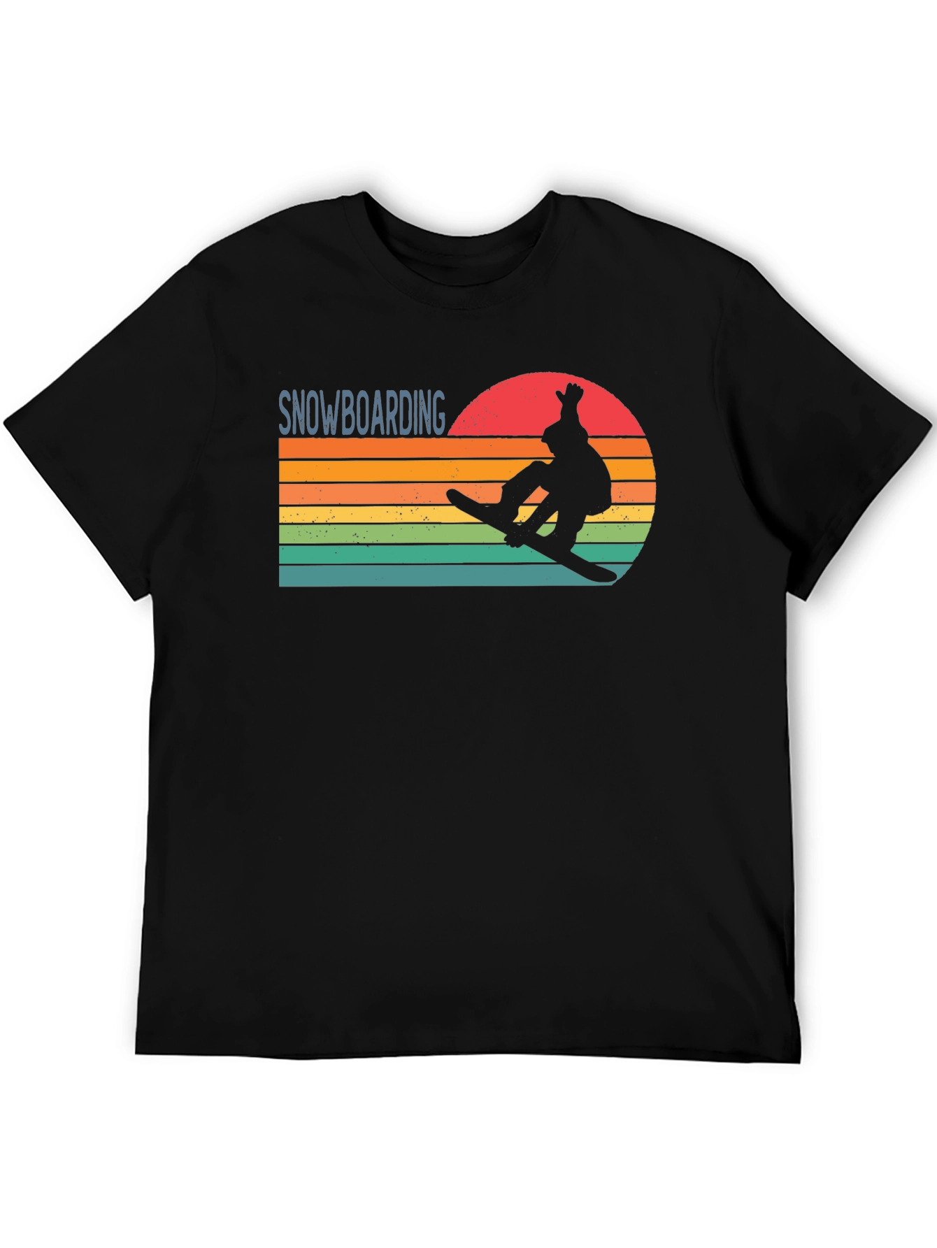 Snowboarding Retro Sunset Graphic Tee