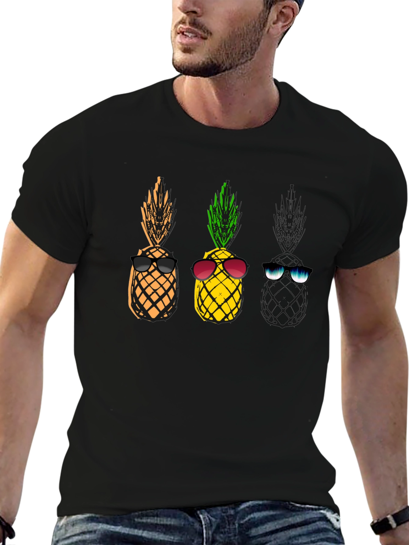 Cool Pineapple Sunglasses T-Shirt