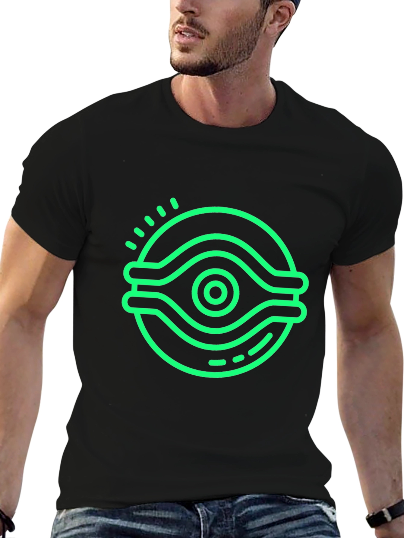 Eye Graphic Black T-Shirt