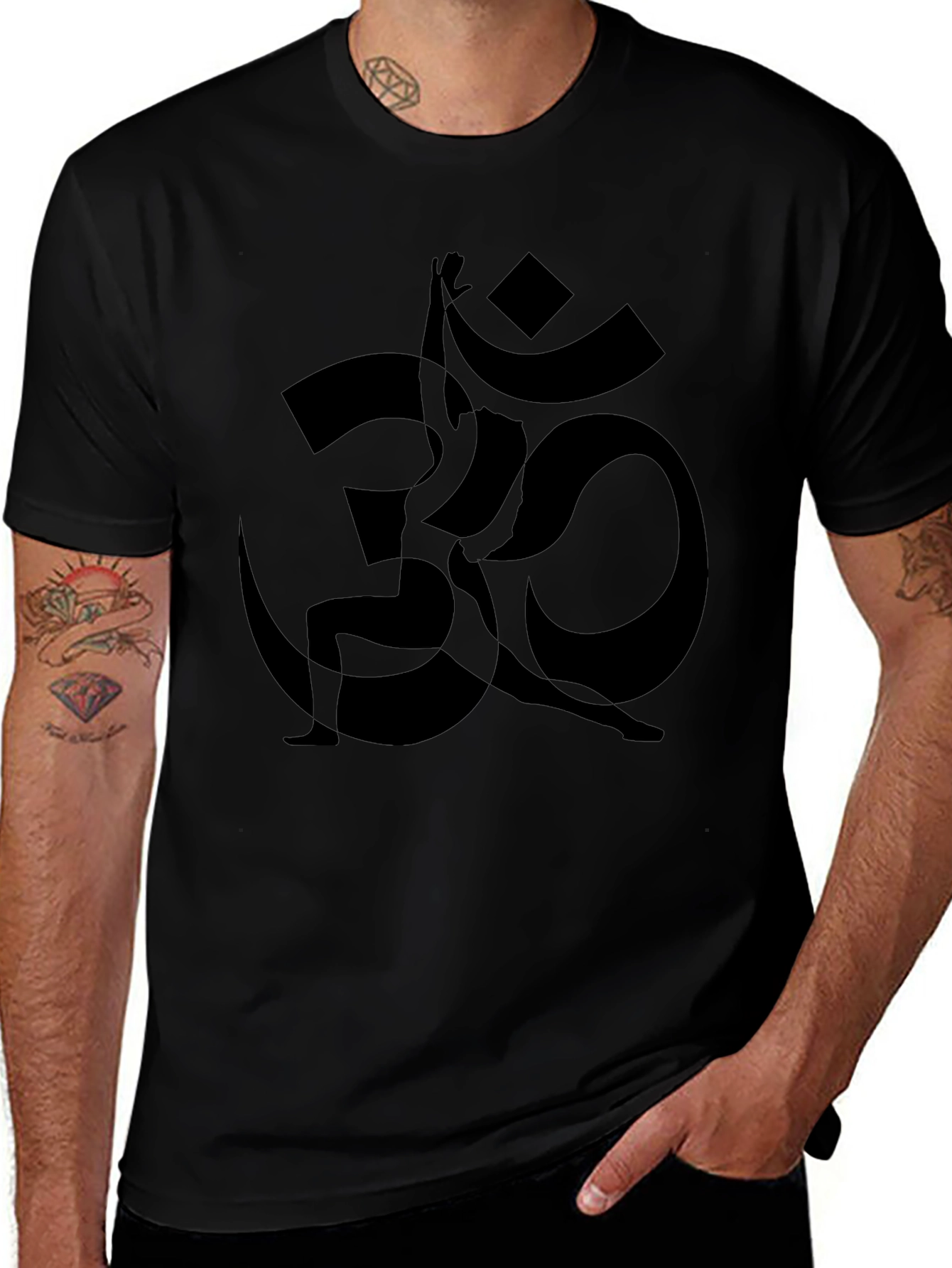 Om Yoga Symbol Black T-Shirt