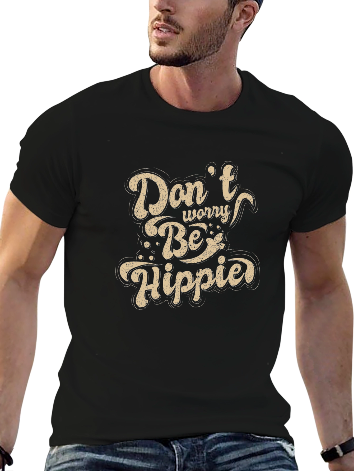 Dont Worry Be Hippie Graphic T-Shirt