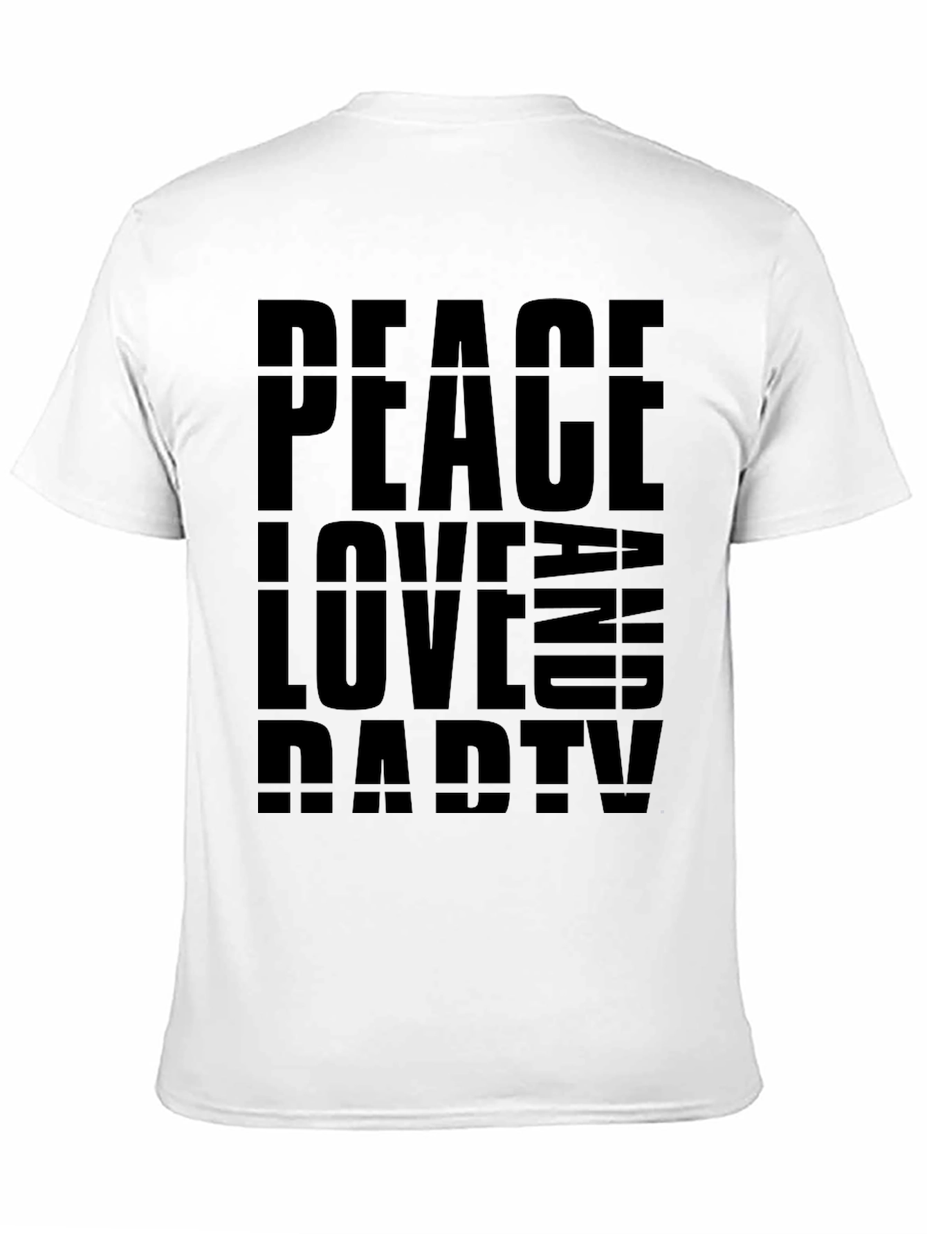 Peace Love Party Graphic Tee - Black T-Shirt