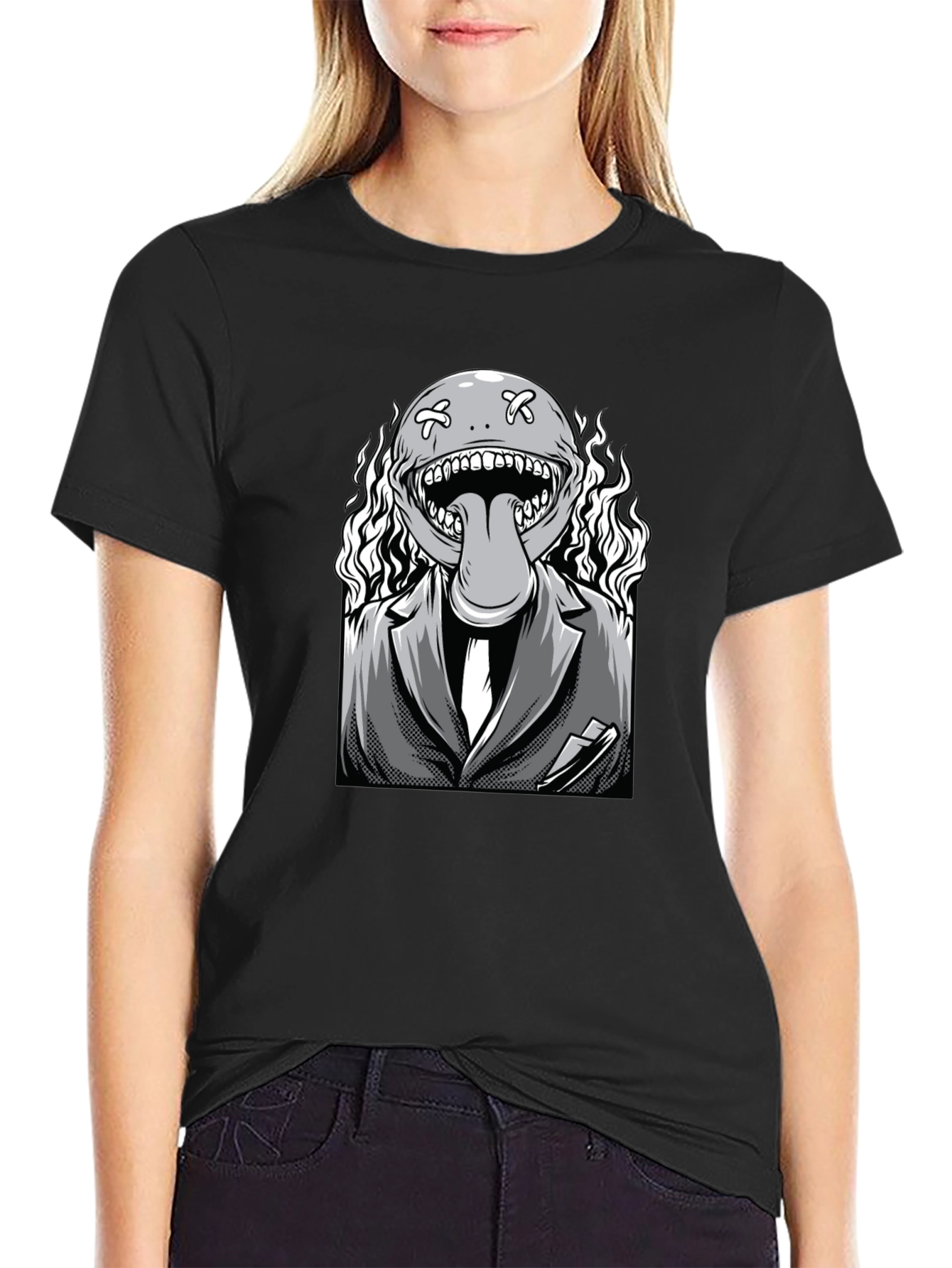 Monster Graphic Black T-Shirt