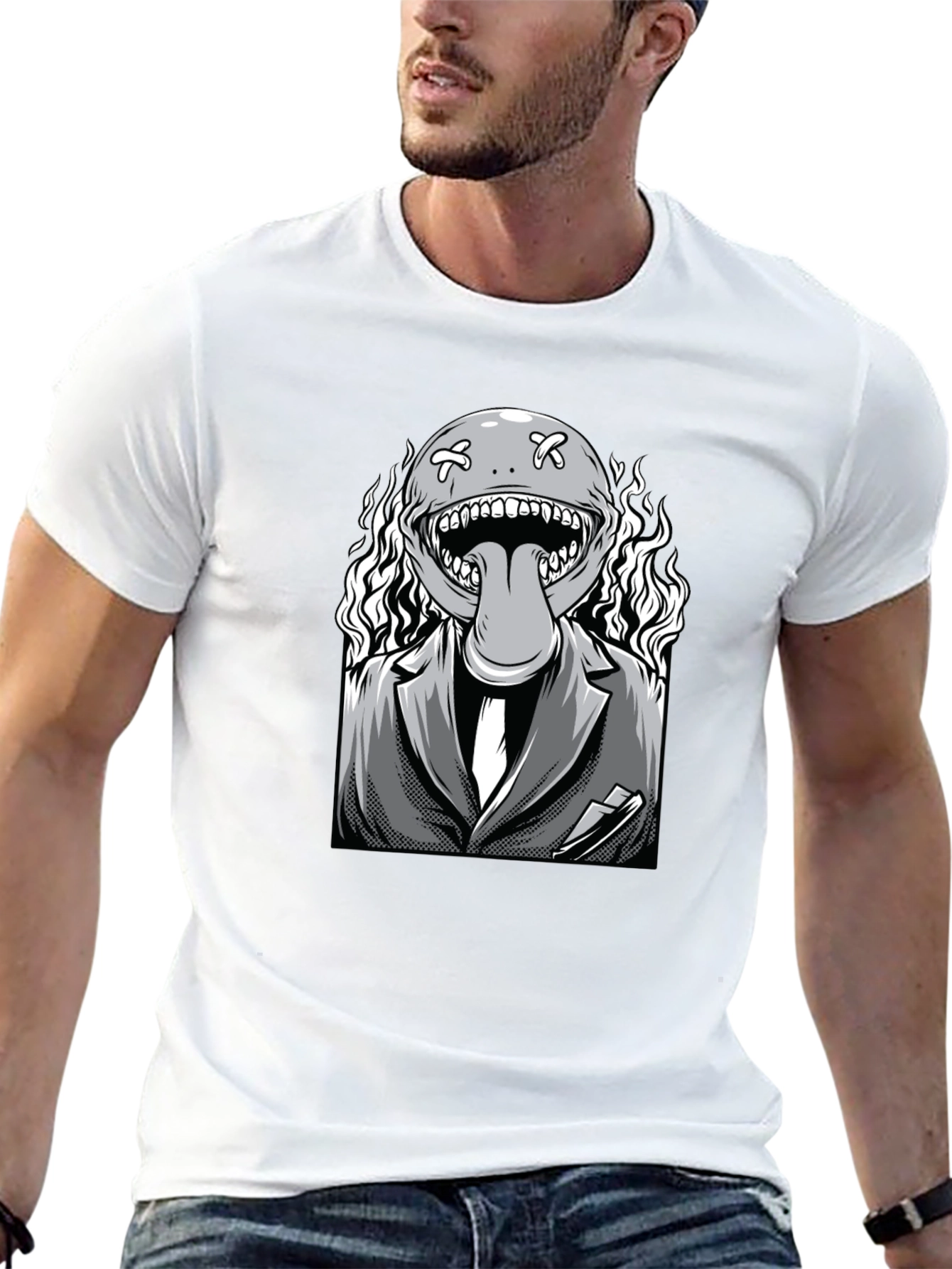 Monster Graphic Black T-Shirt