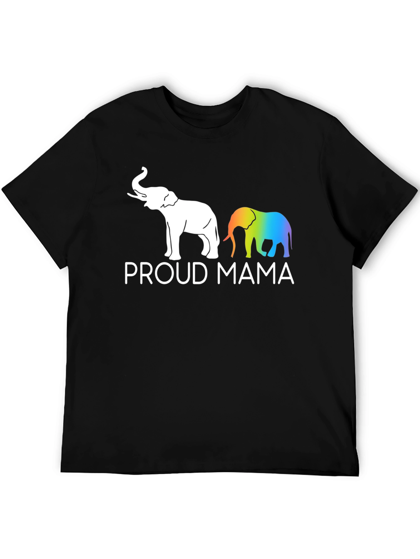 Proud Mama Elephant Graphic Tee - Black Unisex