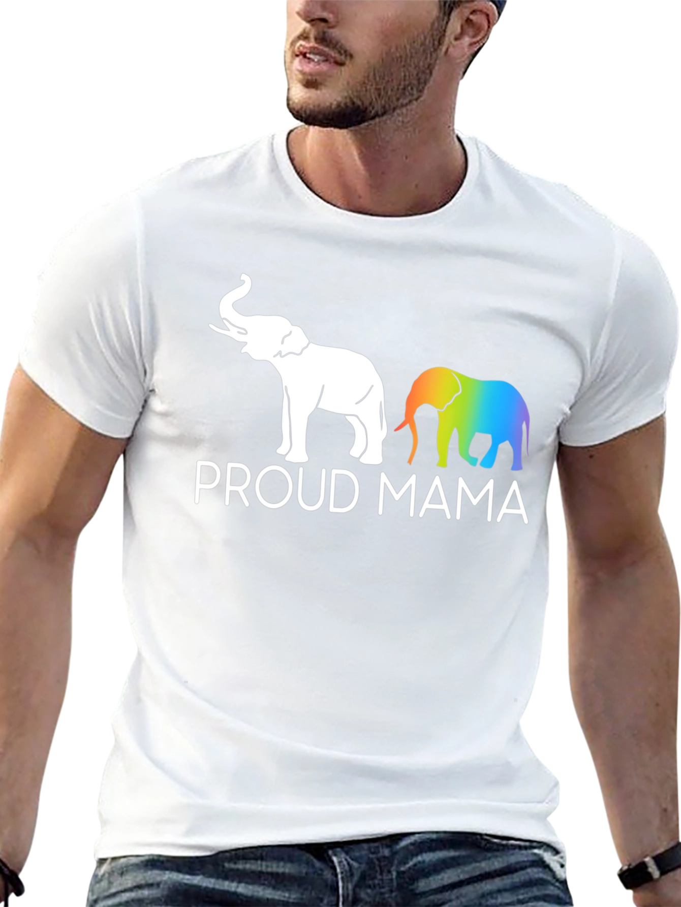 Proud Mama Elephant Graphic Tee - Black Unisex