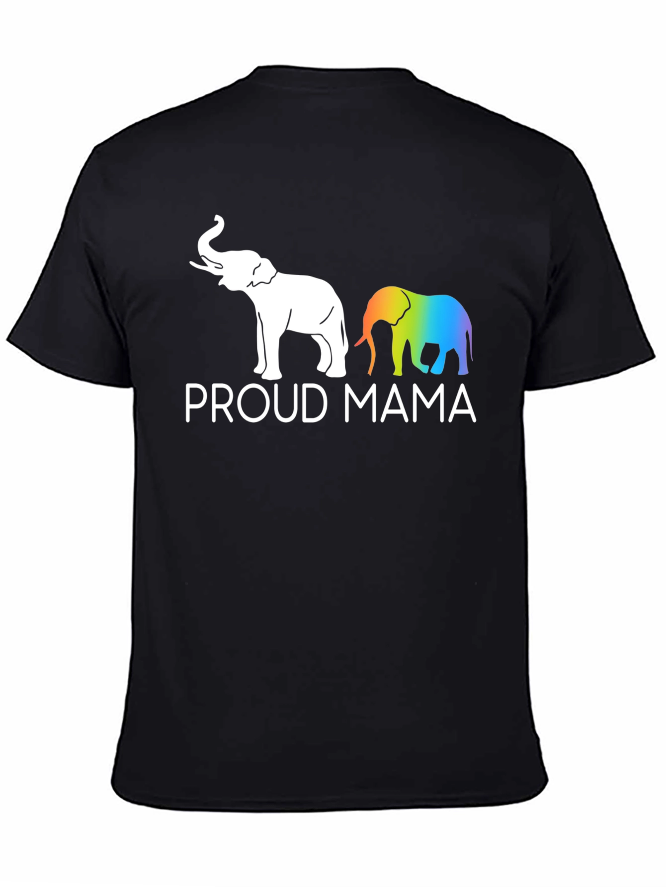 Proud Mama Elephant Graphic Tee - Black Unisex