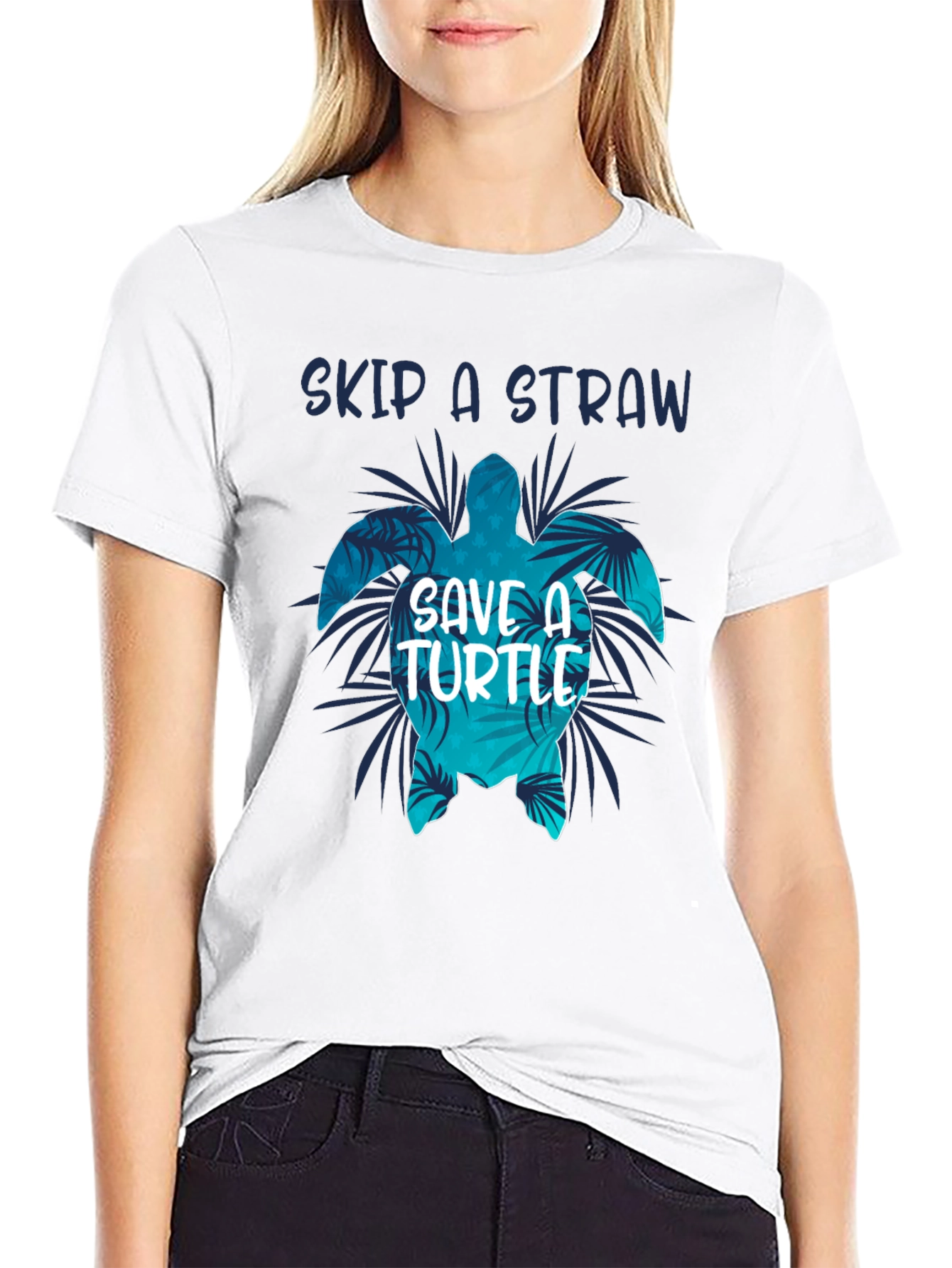 Skip A Straw Save A Turtle T-Shirt
