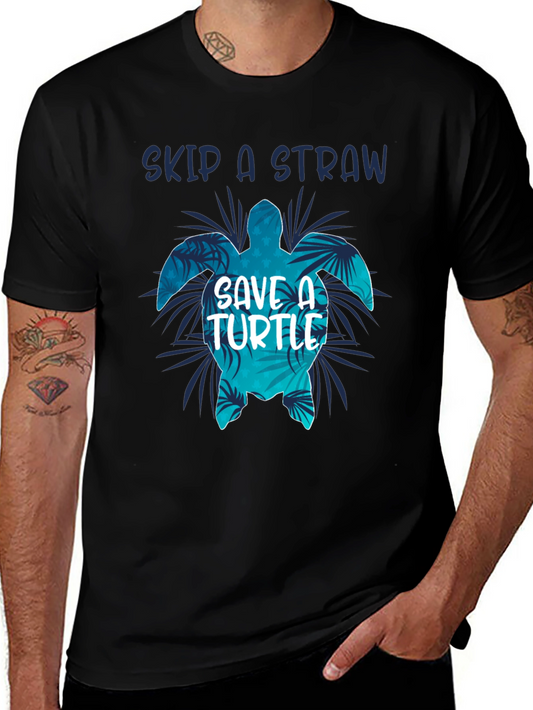 Skip A Straw Save A Turtle T-Shirt