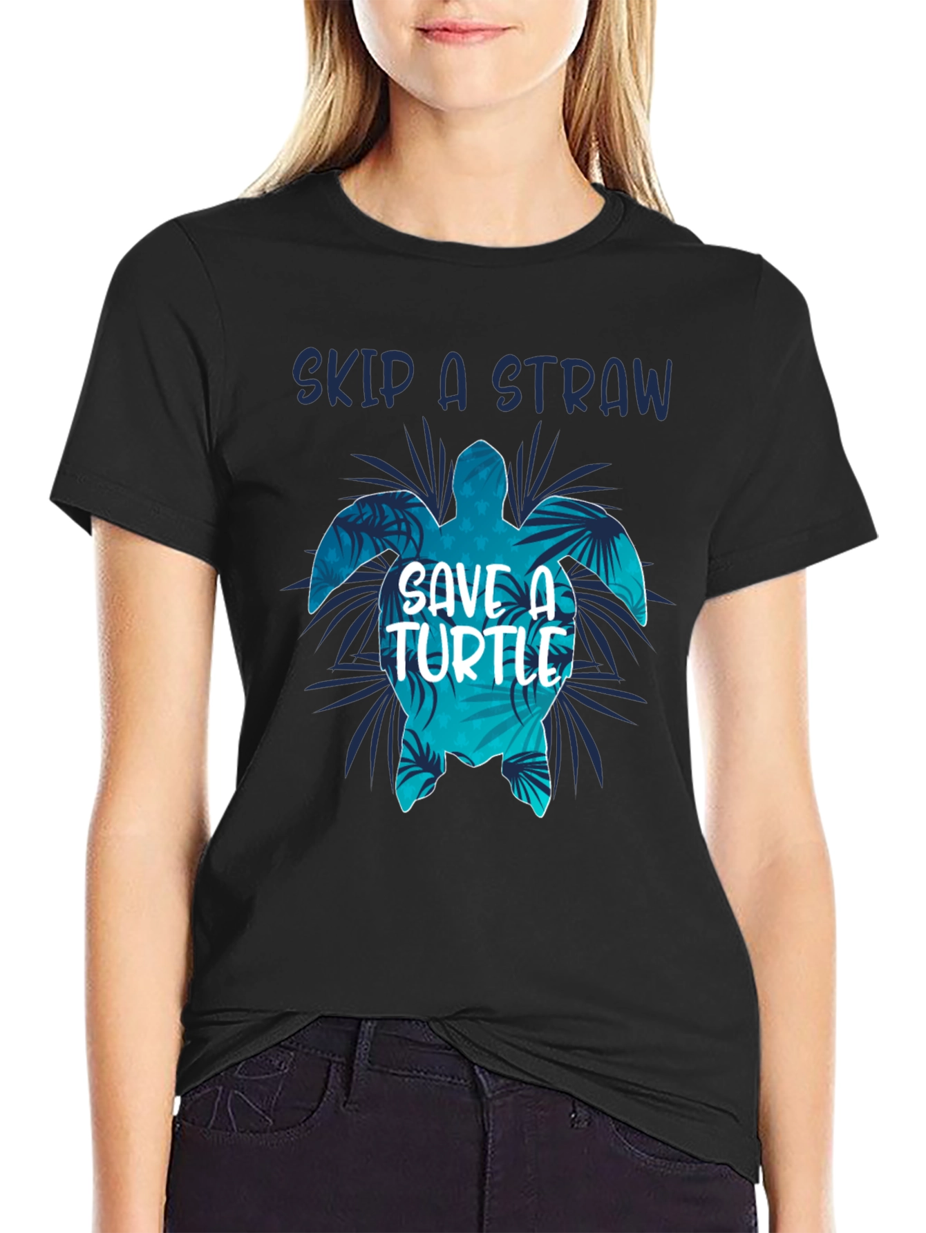 Skip A Straw Save A Turtle T-Shirt