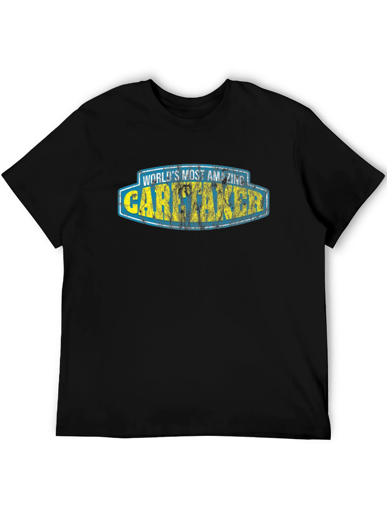 Worlds Most Amazing Caretaker Black T-Shirt