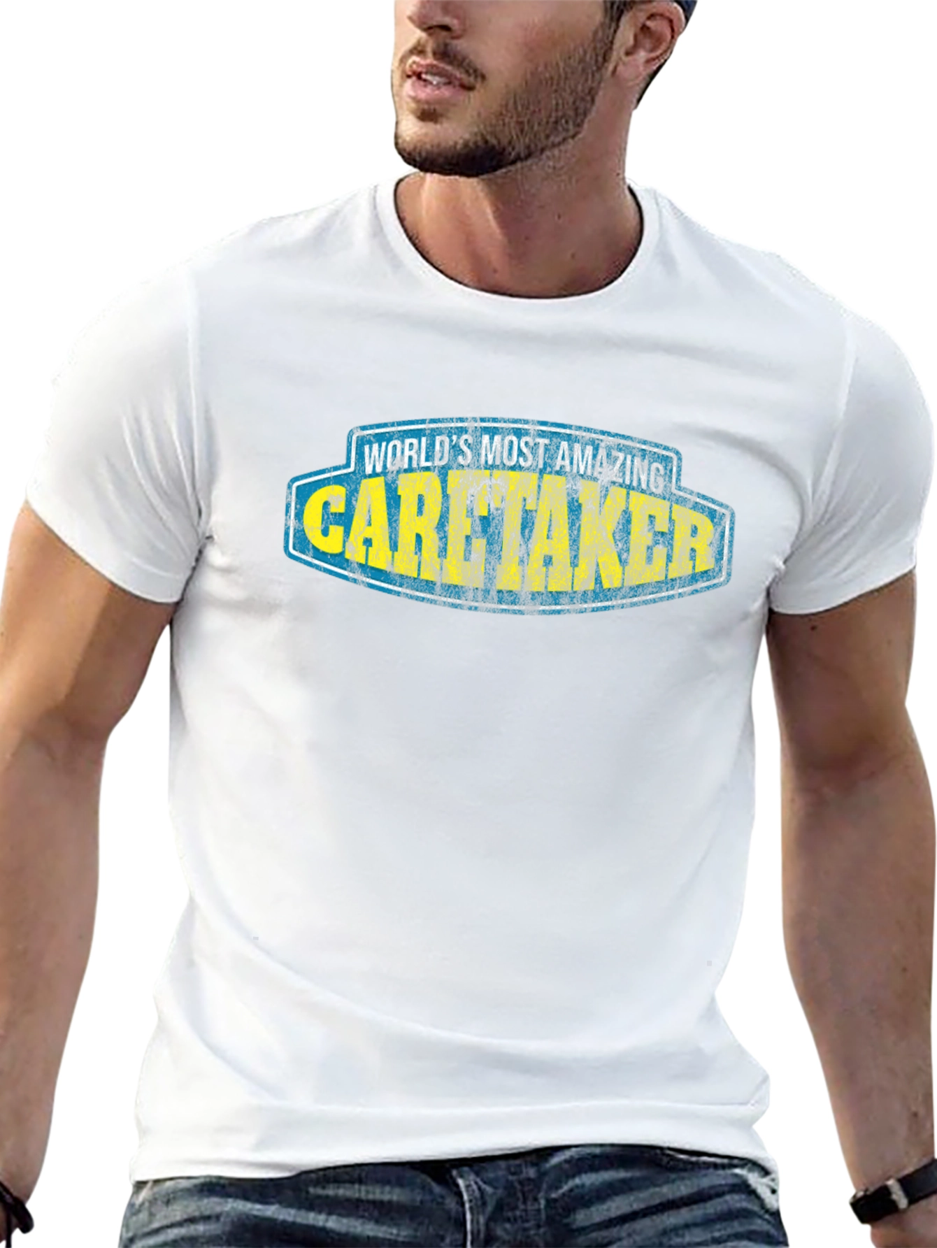 Worlds Most Amazing Caretaker Black T-Shirt