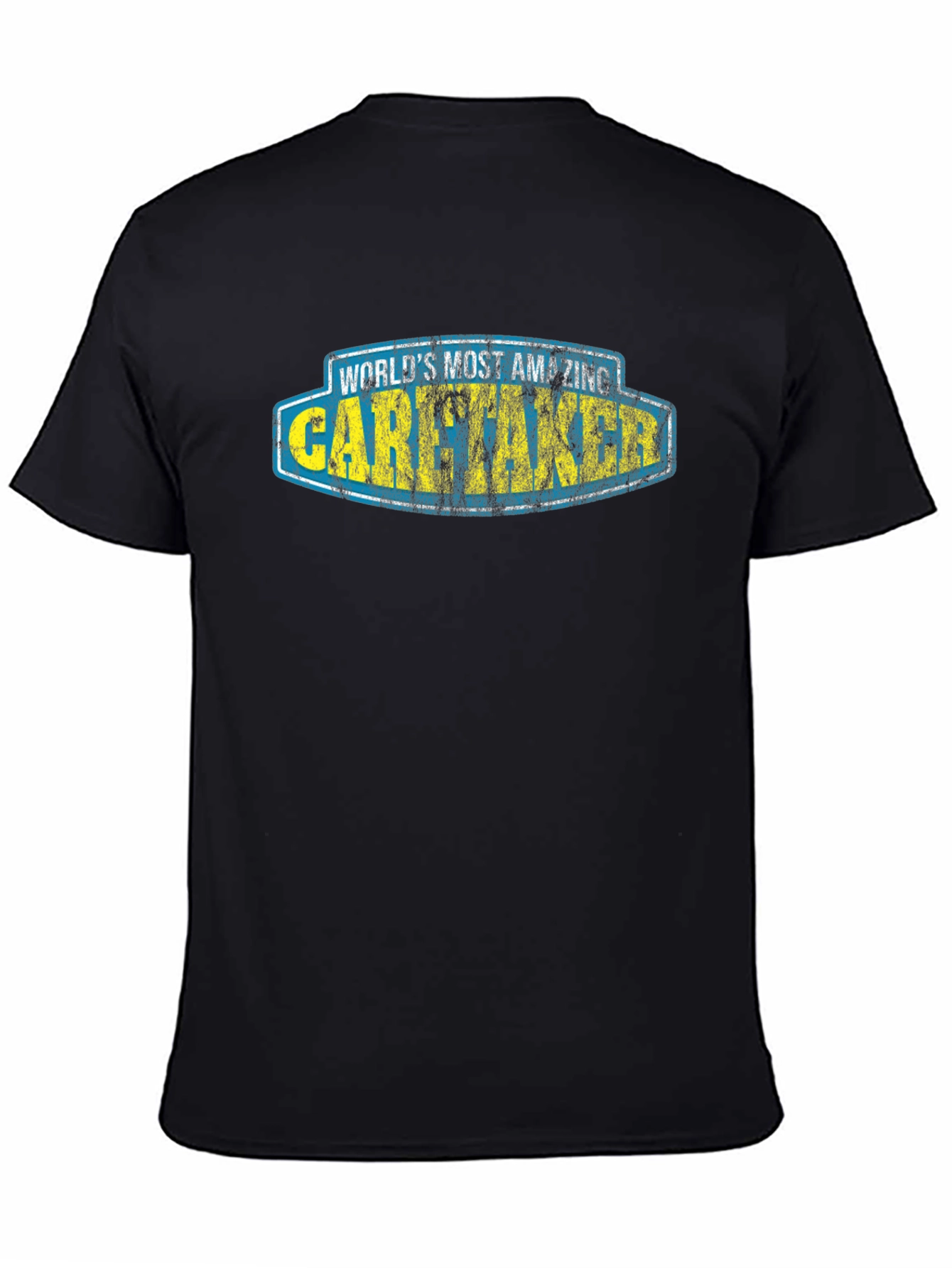 Worlds Most Amazing Caretaker Black T-Shirt
