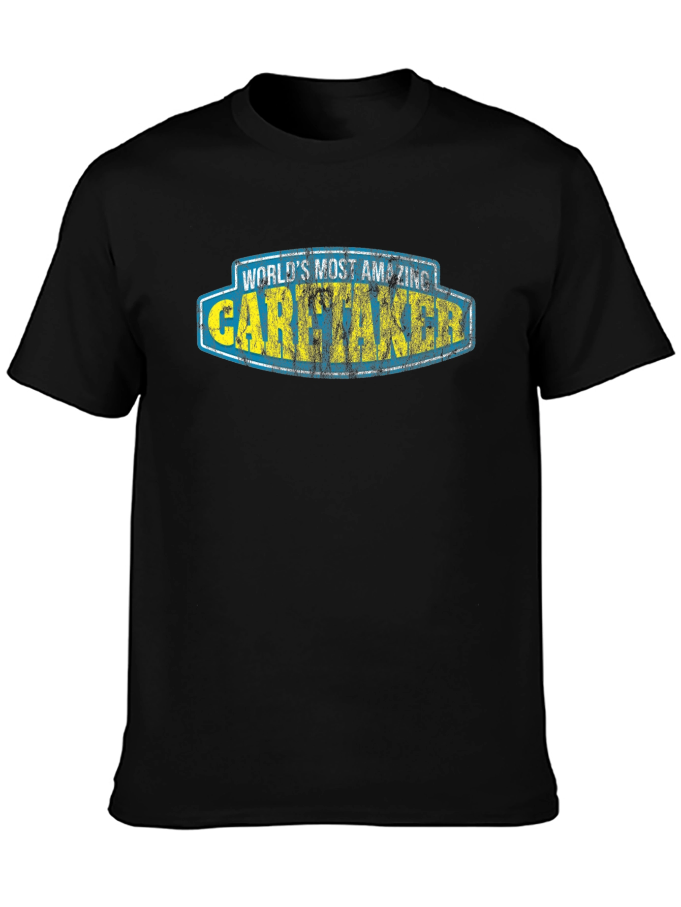 Worlds Most Amazing Caretaker Black T-Shirt