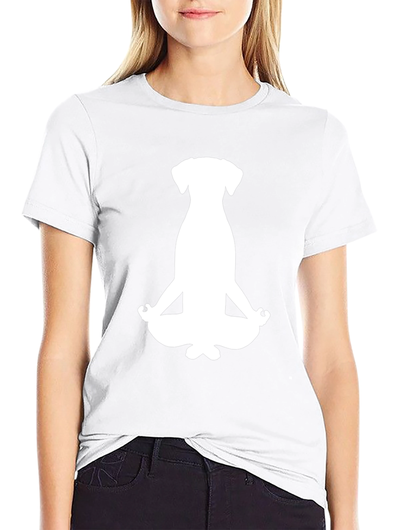 Meditating Dog Graphic Tee - Black
