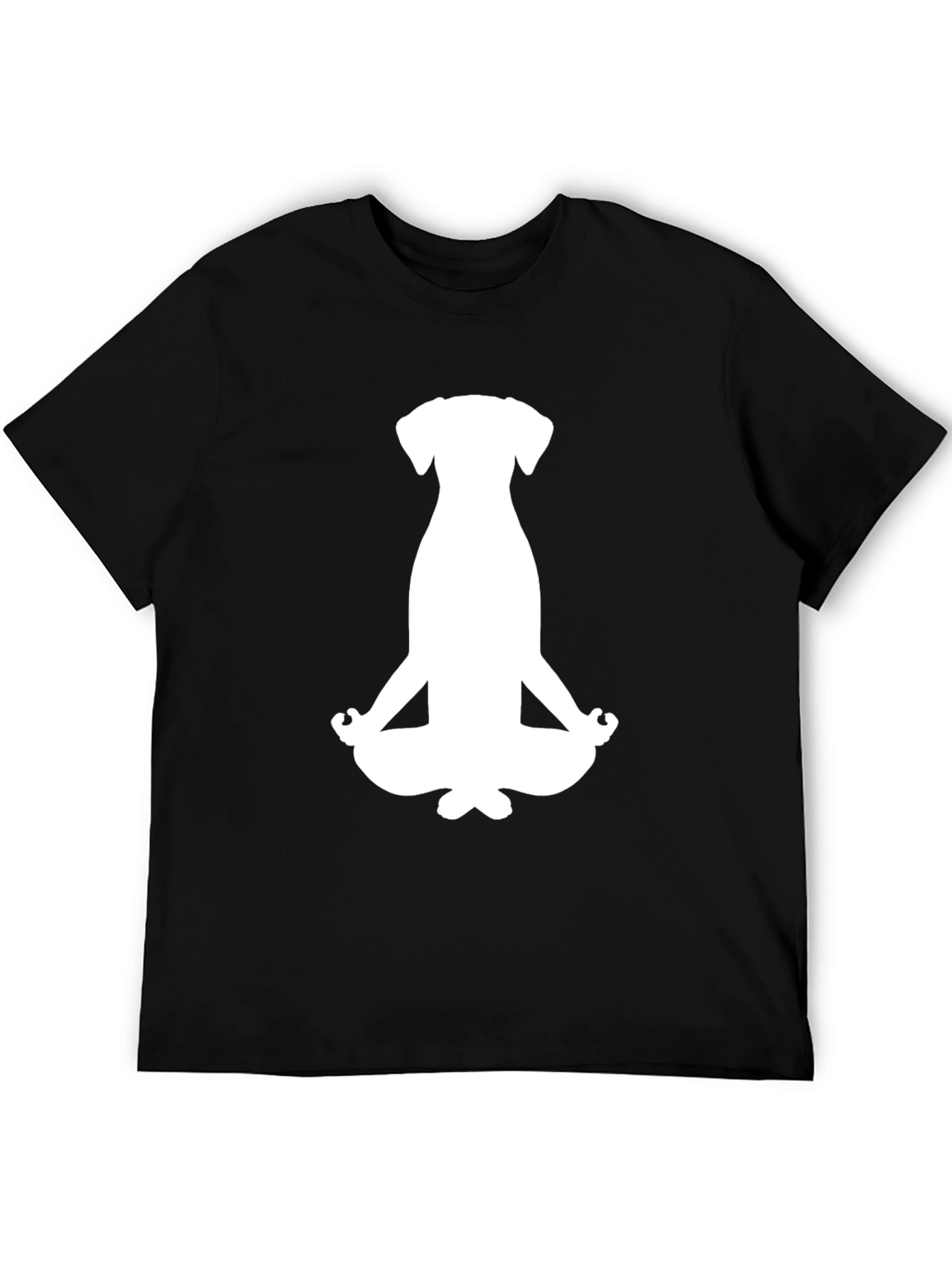 Meditating Dog Graphic Tee - Black
