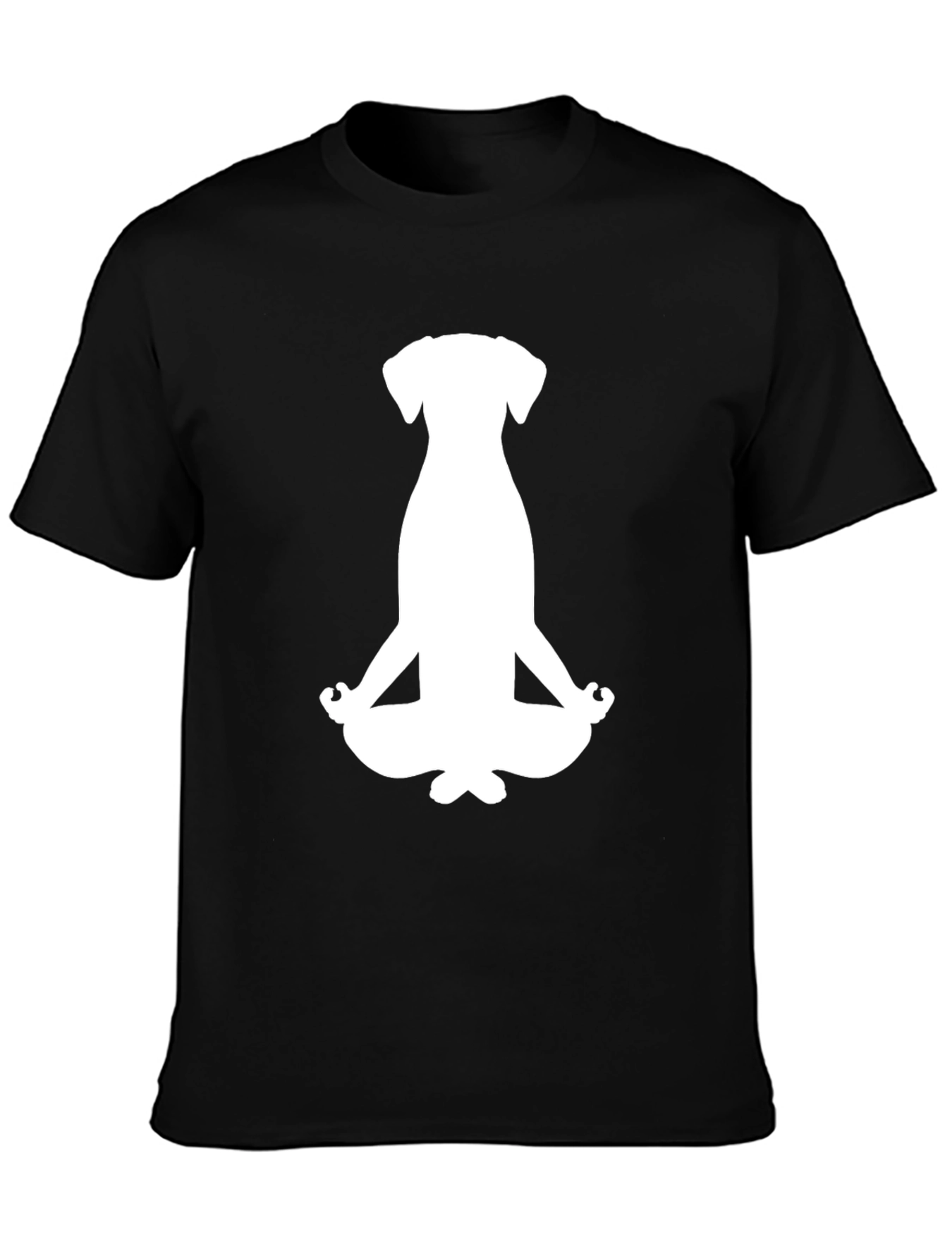 Meditating Dog Graphic Tee - Black