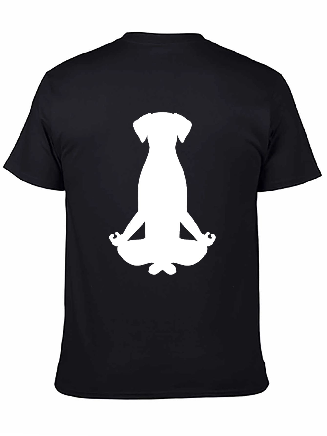 Meditating Dog Graphic Tee - Black