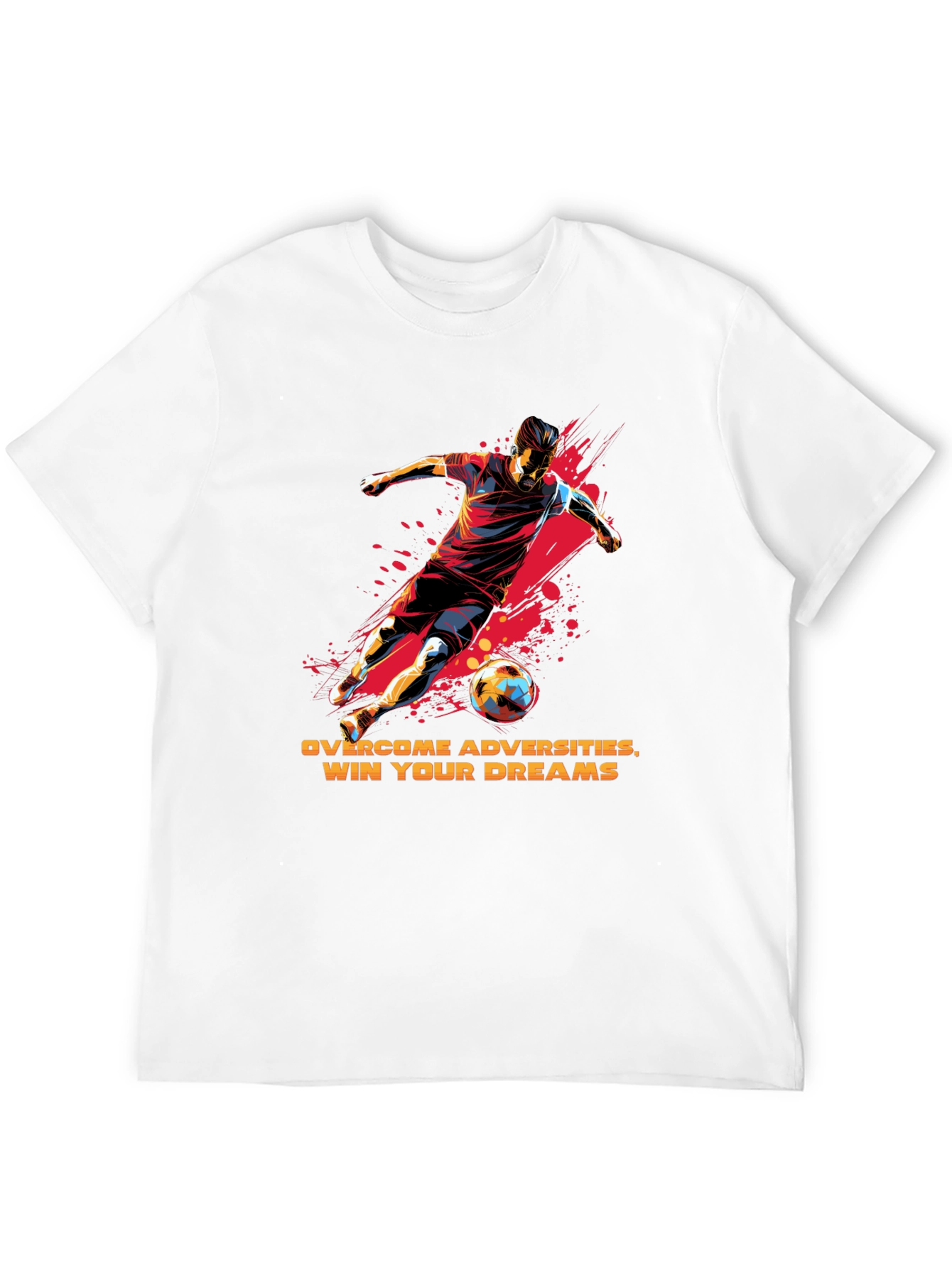 Soccer Player Graphic T-Shirt - Overcome Adversities