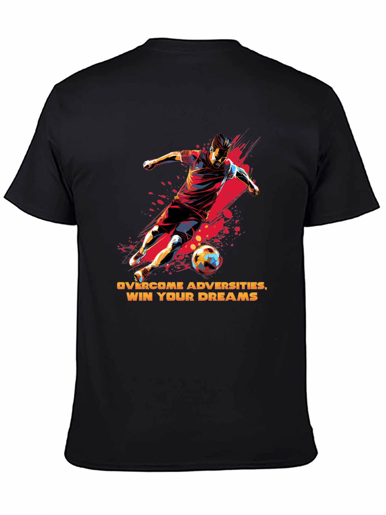 Soccer Player Graphic T-Shirt - Overcome Adversities