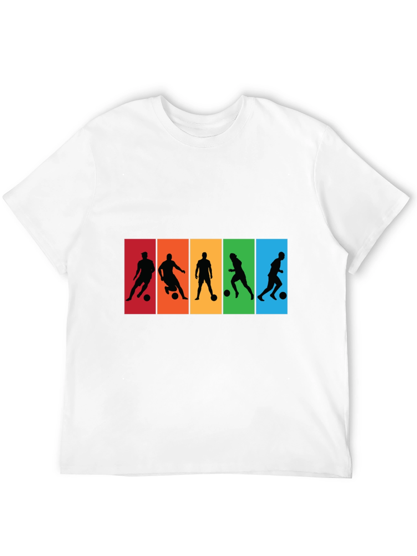 Soccer Player Silhouette Graphic T-Shirt