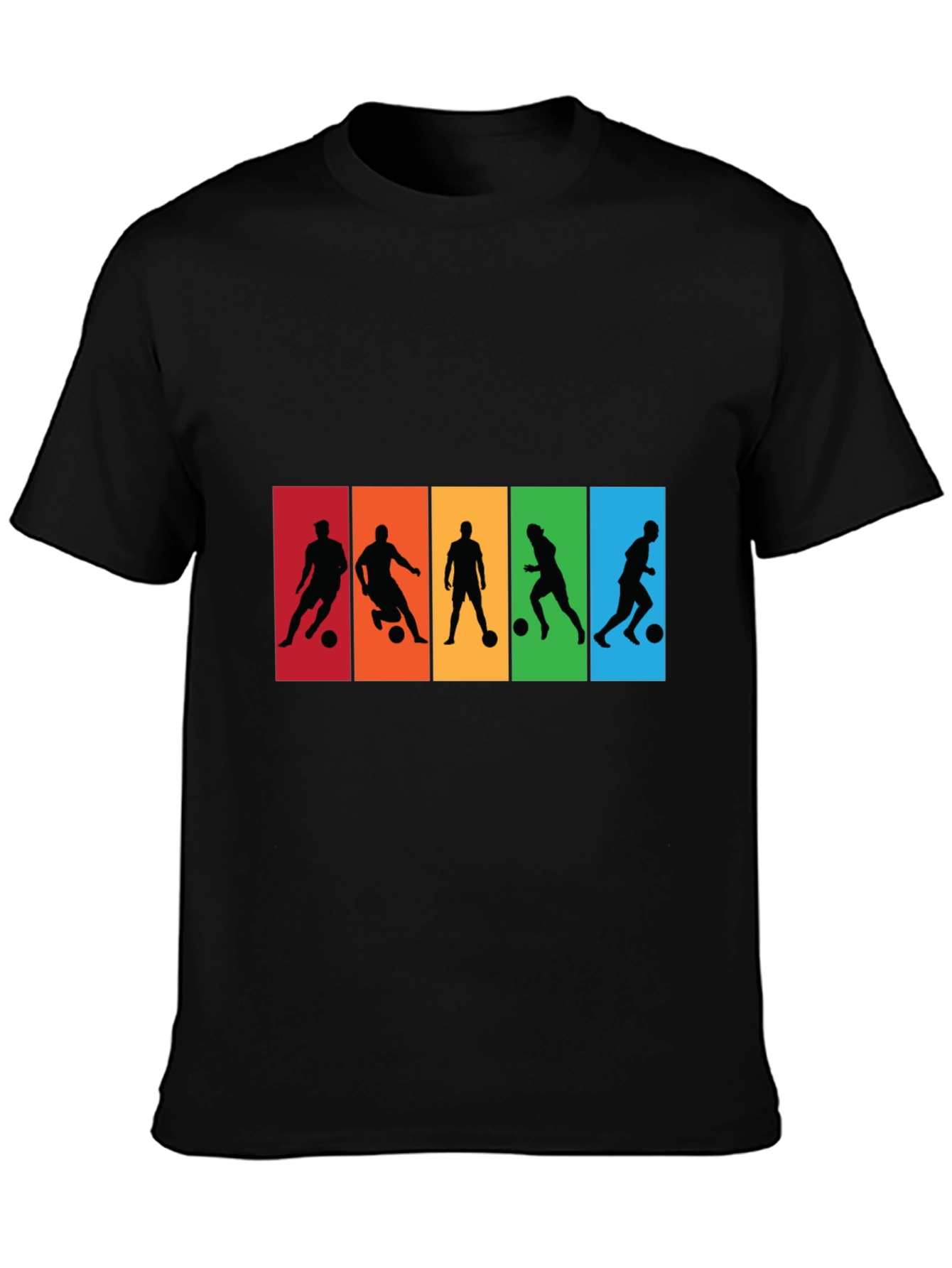 Soccer Player Silhouette Graphic T-Shirt
