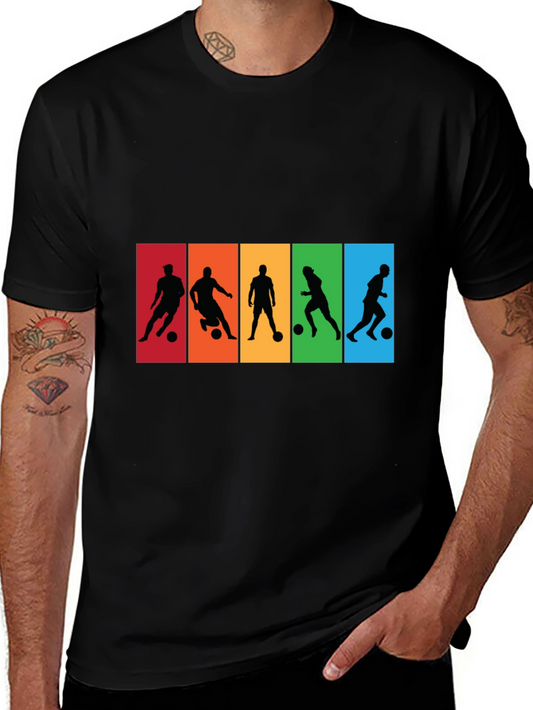 Soccer Player Silhouette Graphic T-Shirt