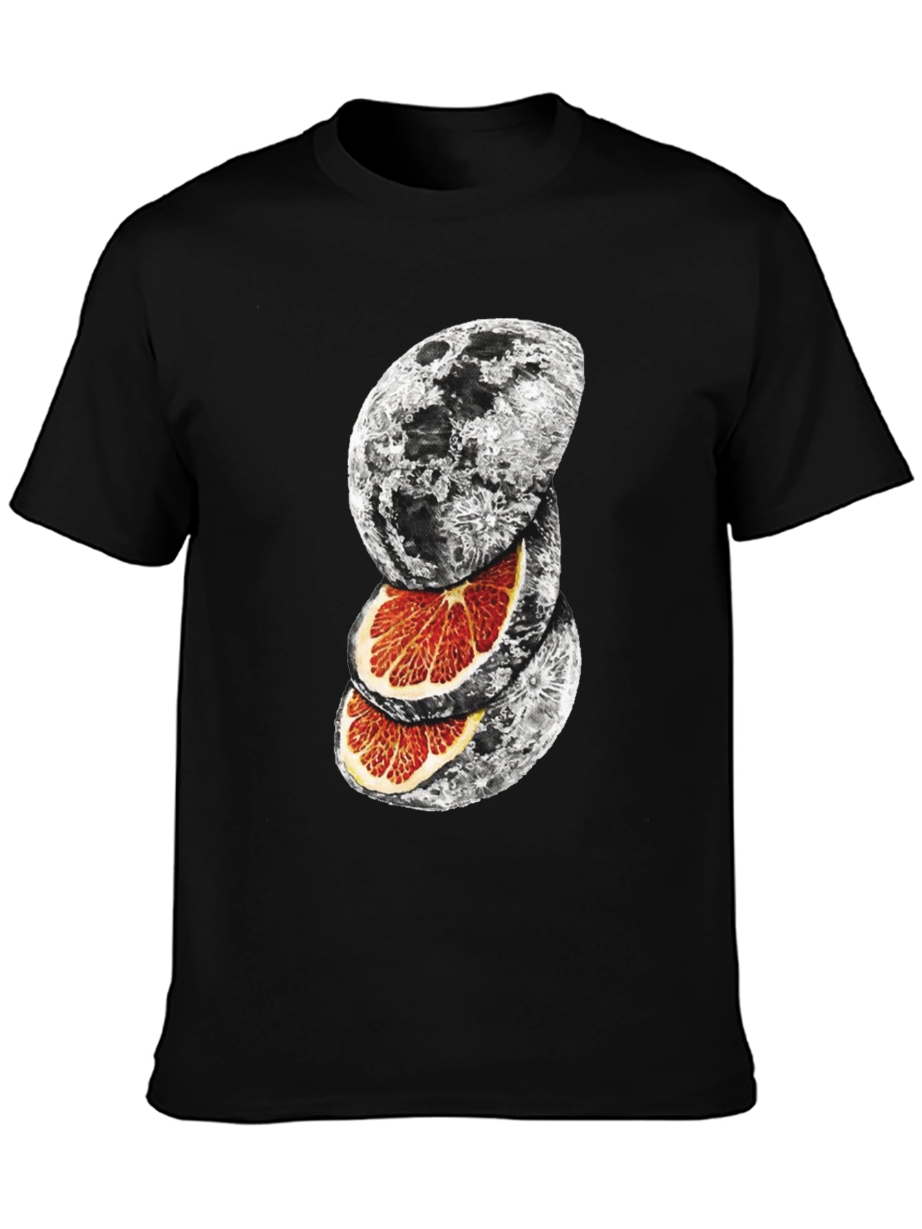 Moon Orange Graphic T-Shirt - Unique Design