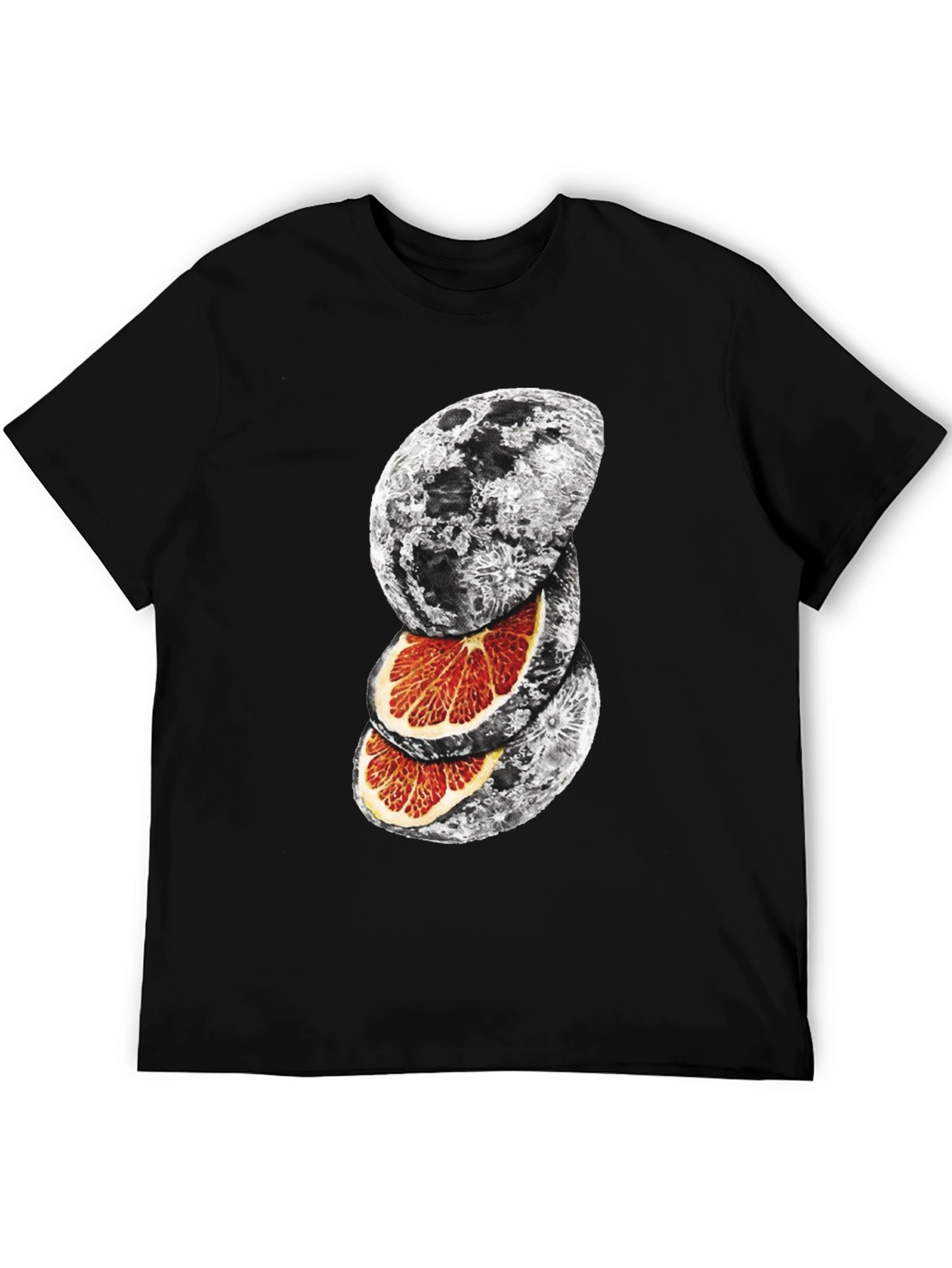 Moon Orange Graphic T-Shirt - Unique Design