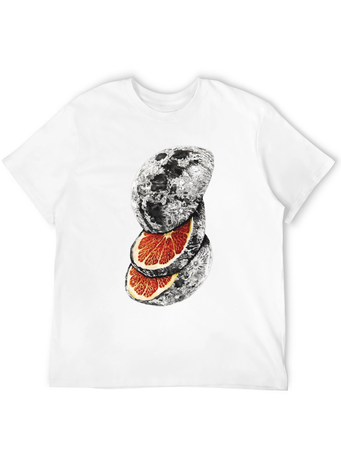 Moon Orange Graphic T-Shirt - Unique Design