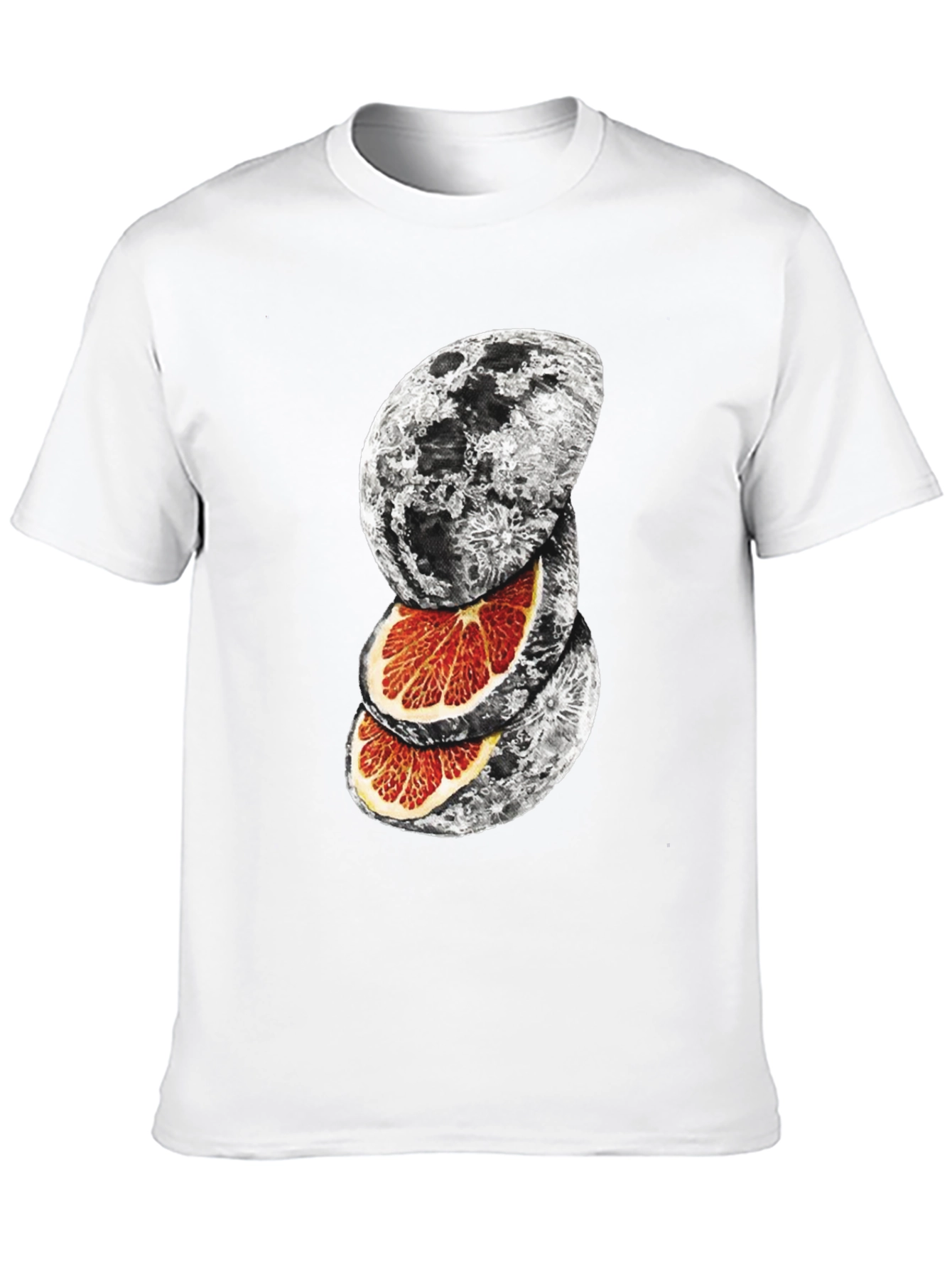 Moon Orange Graphic T-Shirt - Unique Design