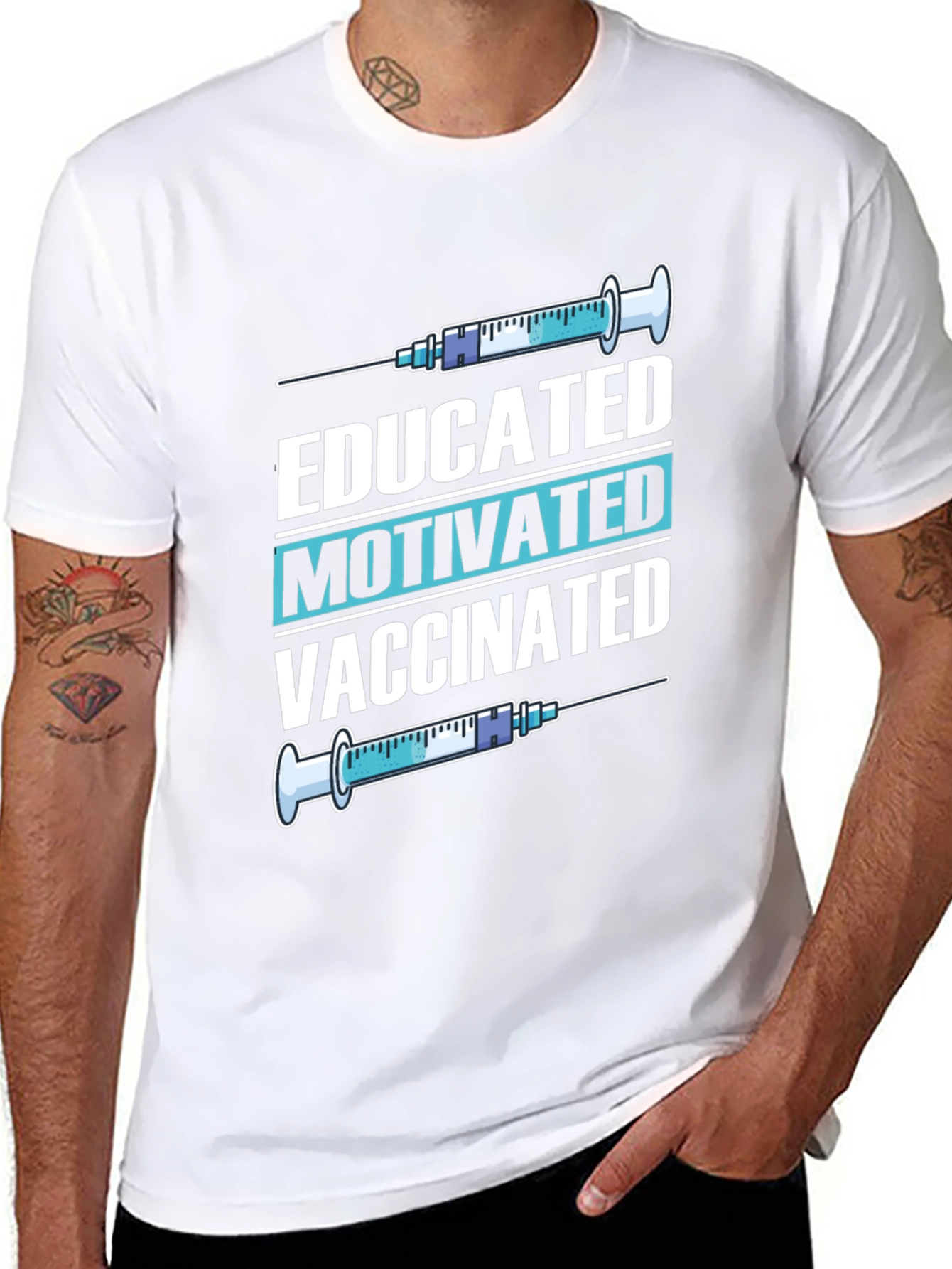 Educated Motivated Vaccinated T-Shirt
