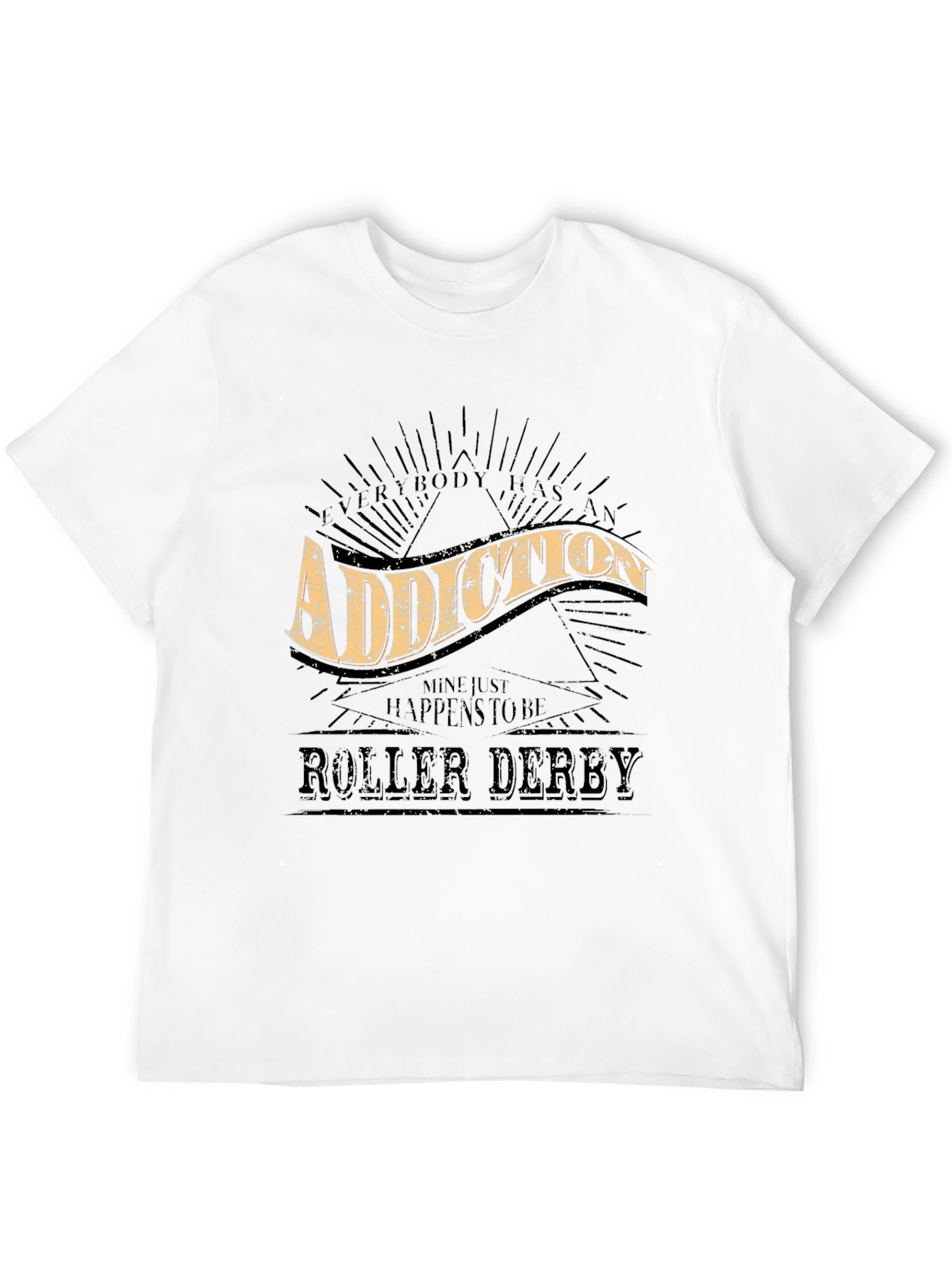 Addiction Roller Derby Graphic Tee - Black Cotton Blend