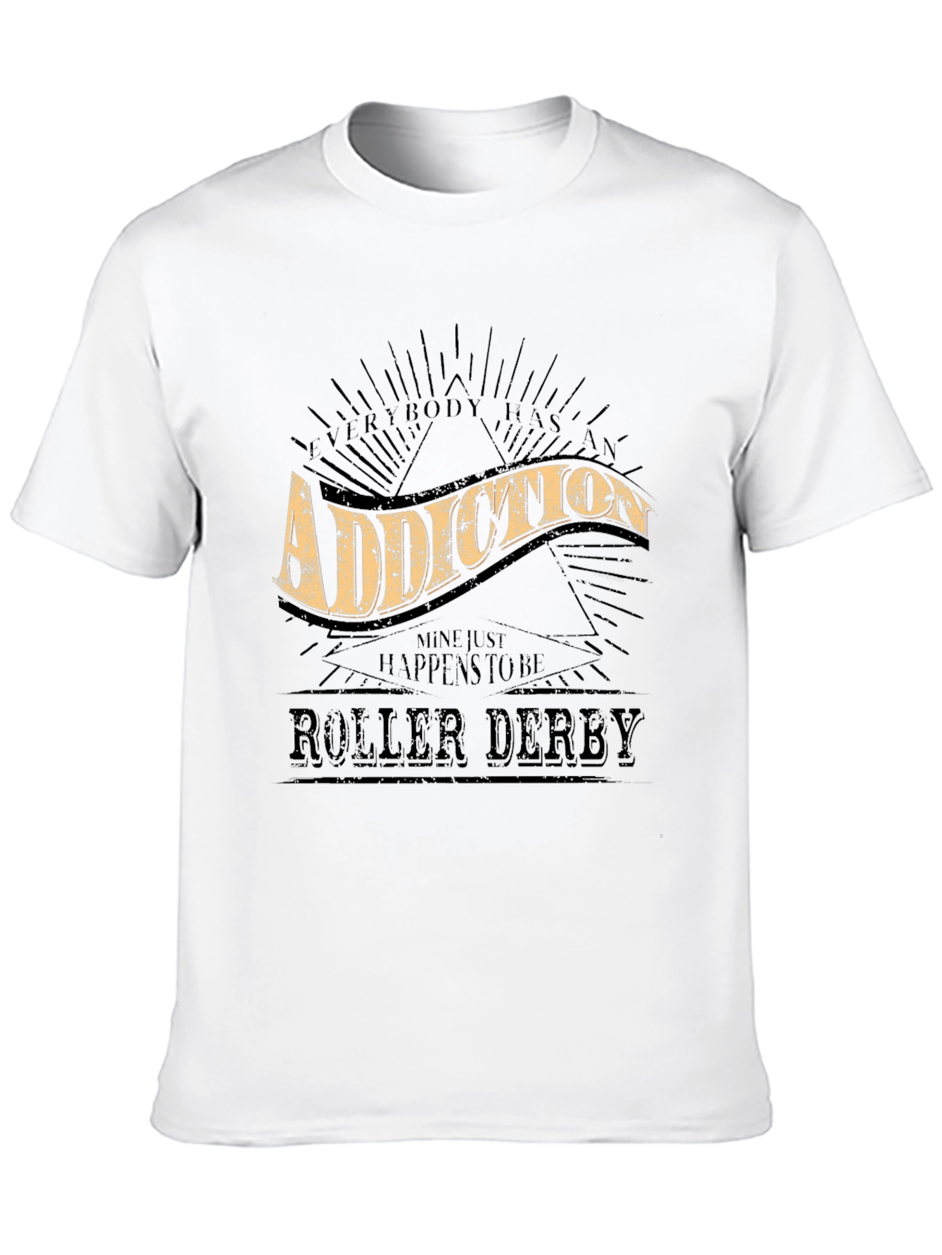 Addiction Roller Derby Graphic Tee - Black Cotton Blend