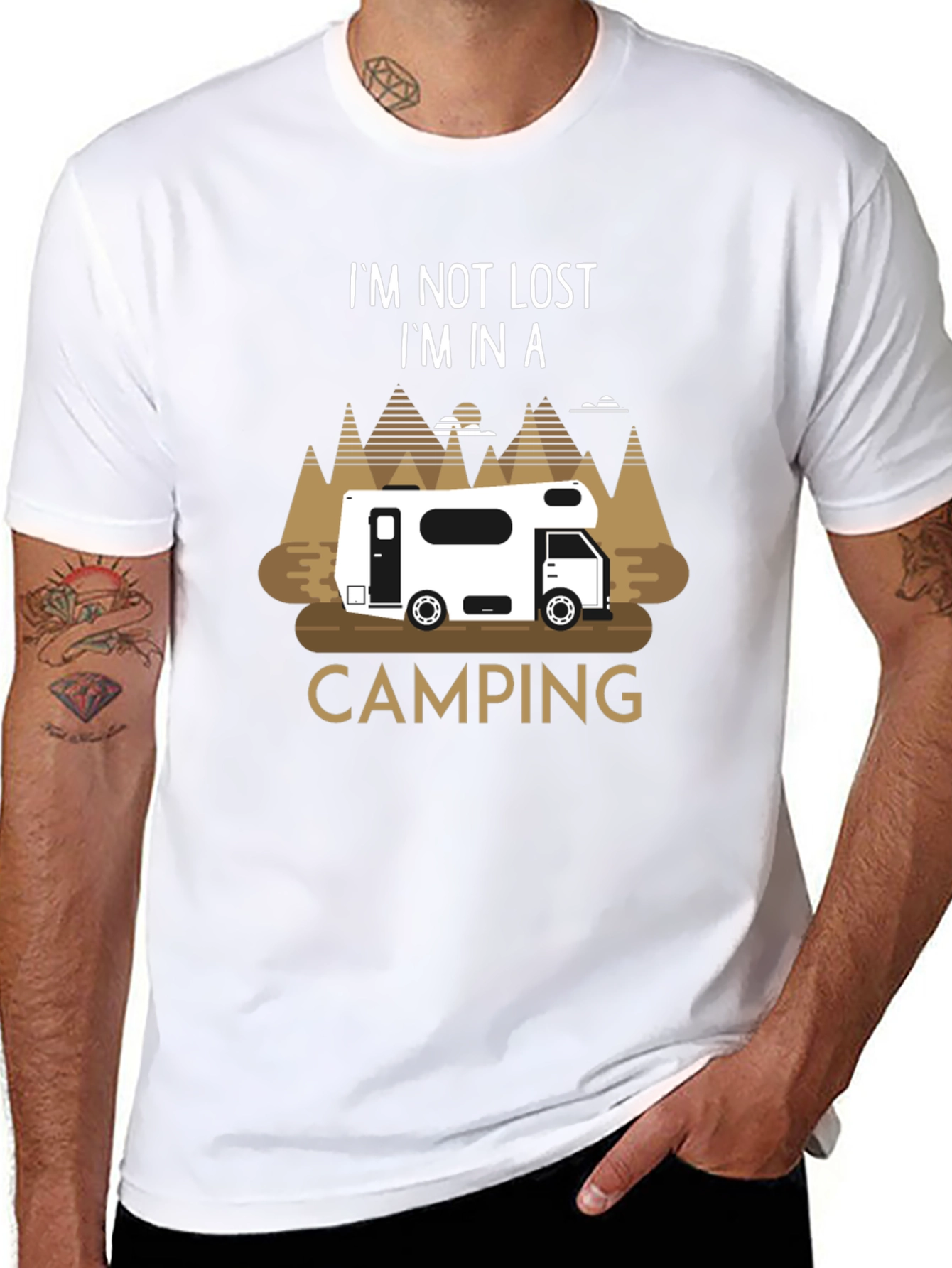 Camping RV T-Shirt - Im Not Lost