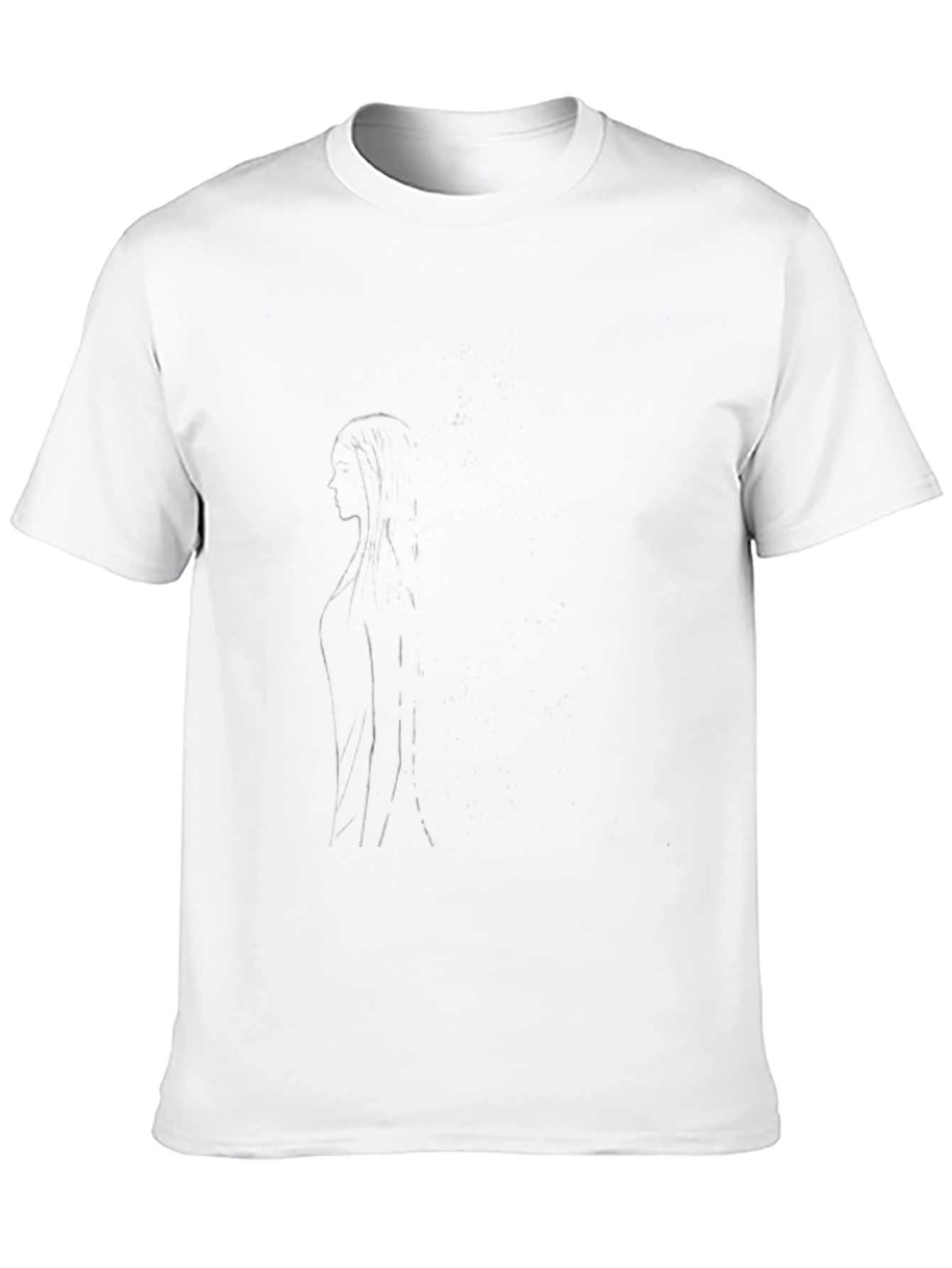 Mens Solid Black Crew Neck T-Shirt