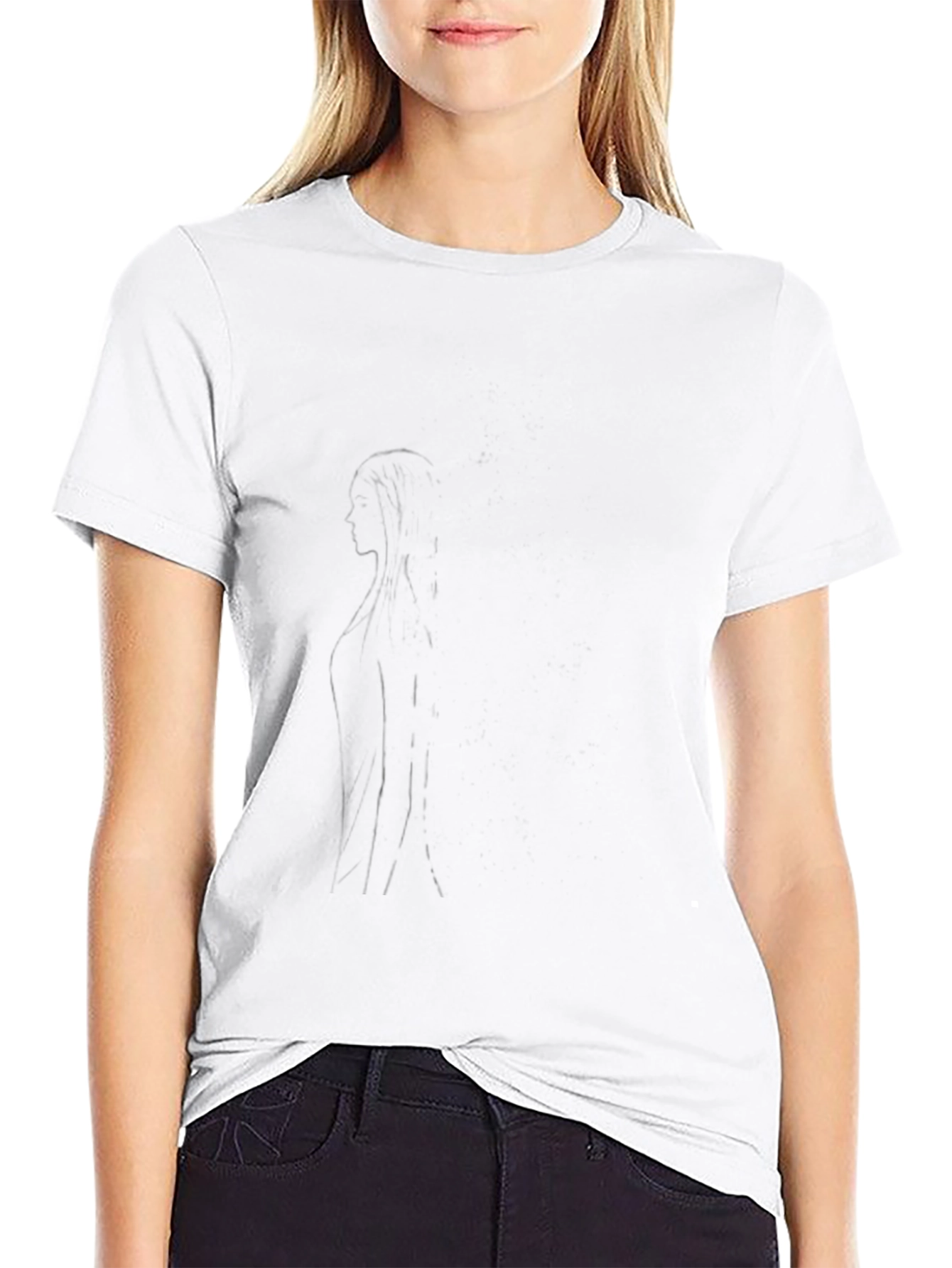 Mens Solid Black Crew Neck T-Shirt
