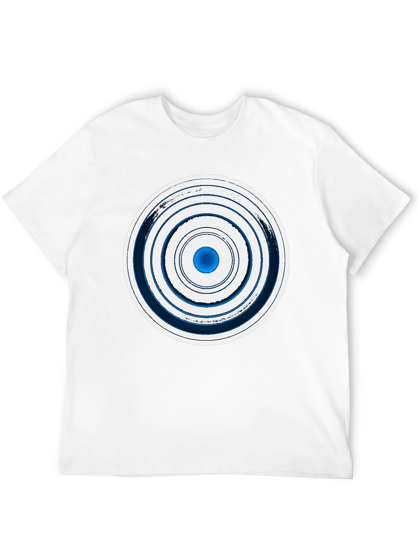 Geometric Circle Graphic Tee - Stylish Mens Black T-Shirt