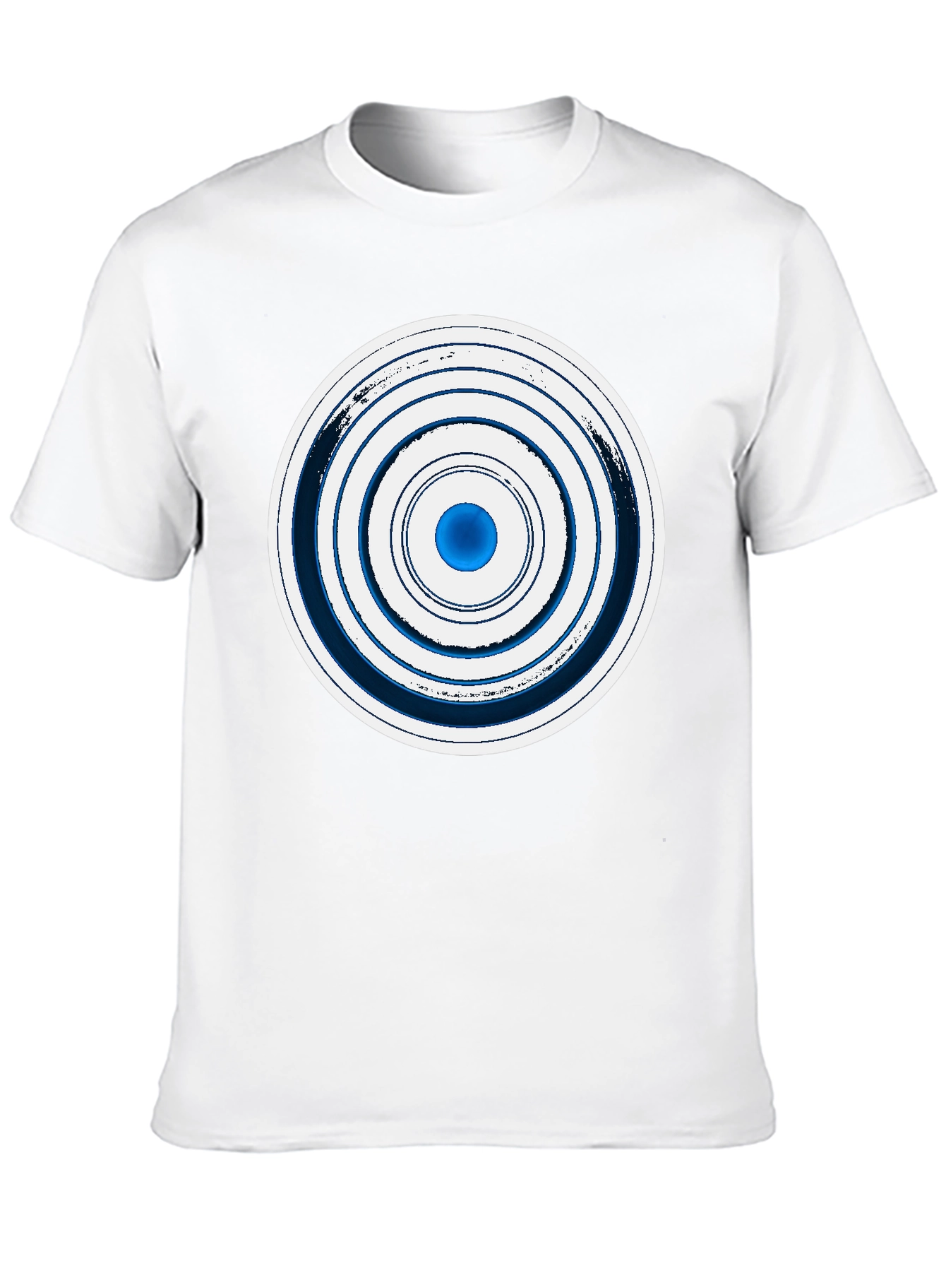 Geometric Circle Graphic Tee - Stylish Mens Black T-Shirt