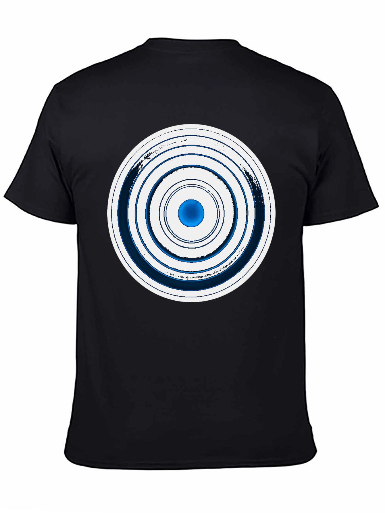 Geometric Circle Graphic Tee - Stylish Mens Black T-Shirt