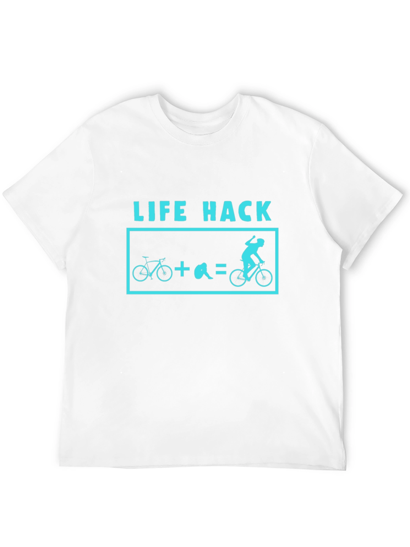 Life Hack Biking T-Shirt - Black Cotton Tee