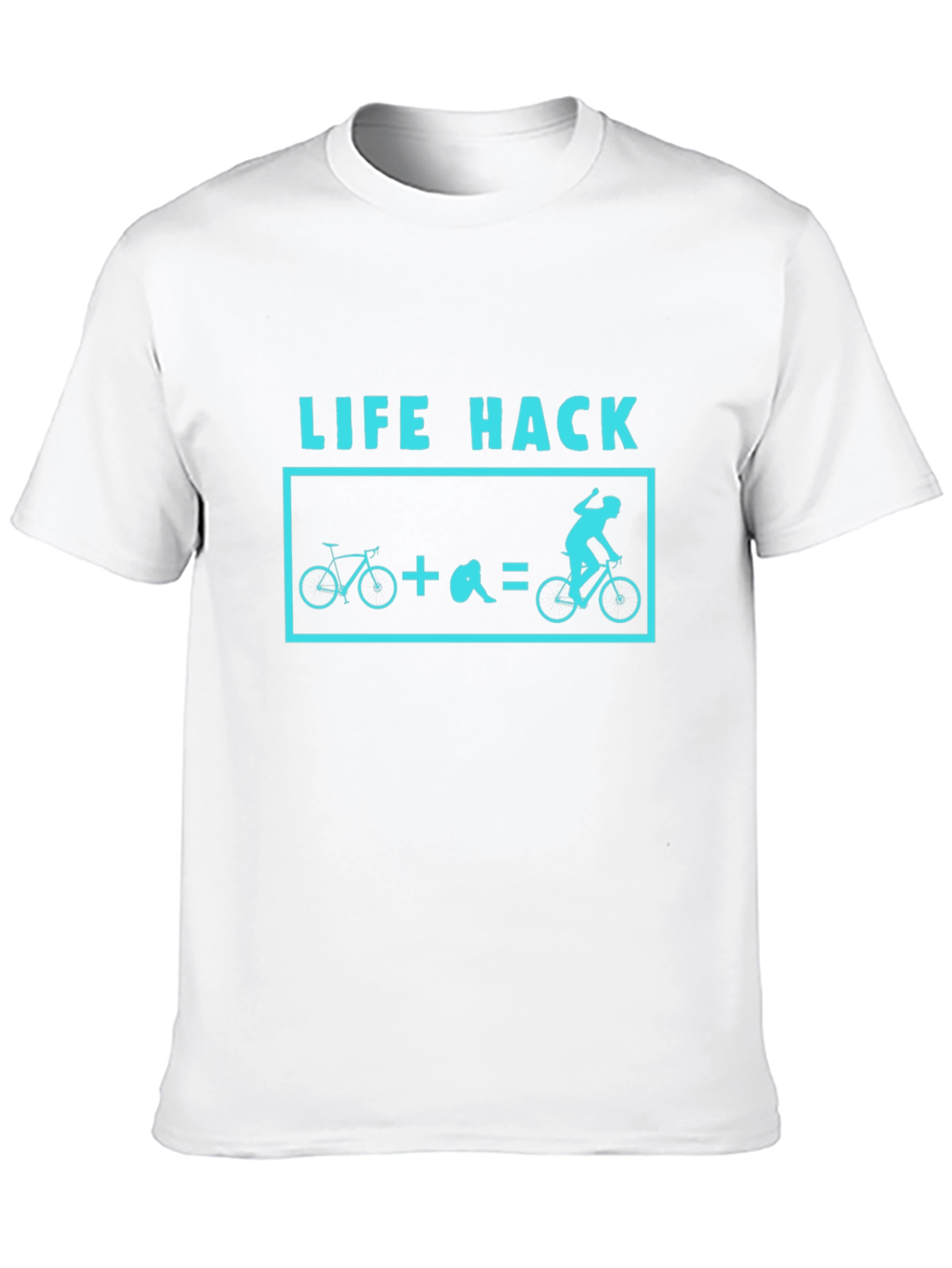 Life Hack Biking T-Shirt - Black Cotton Tee