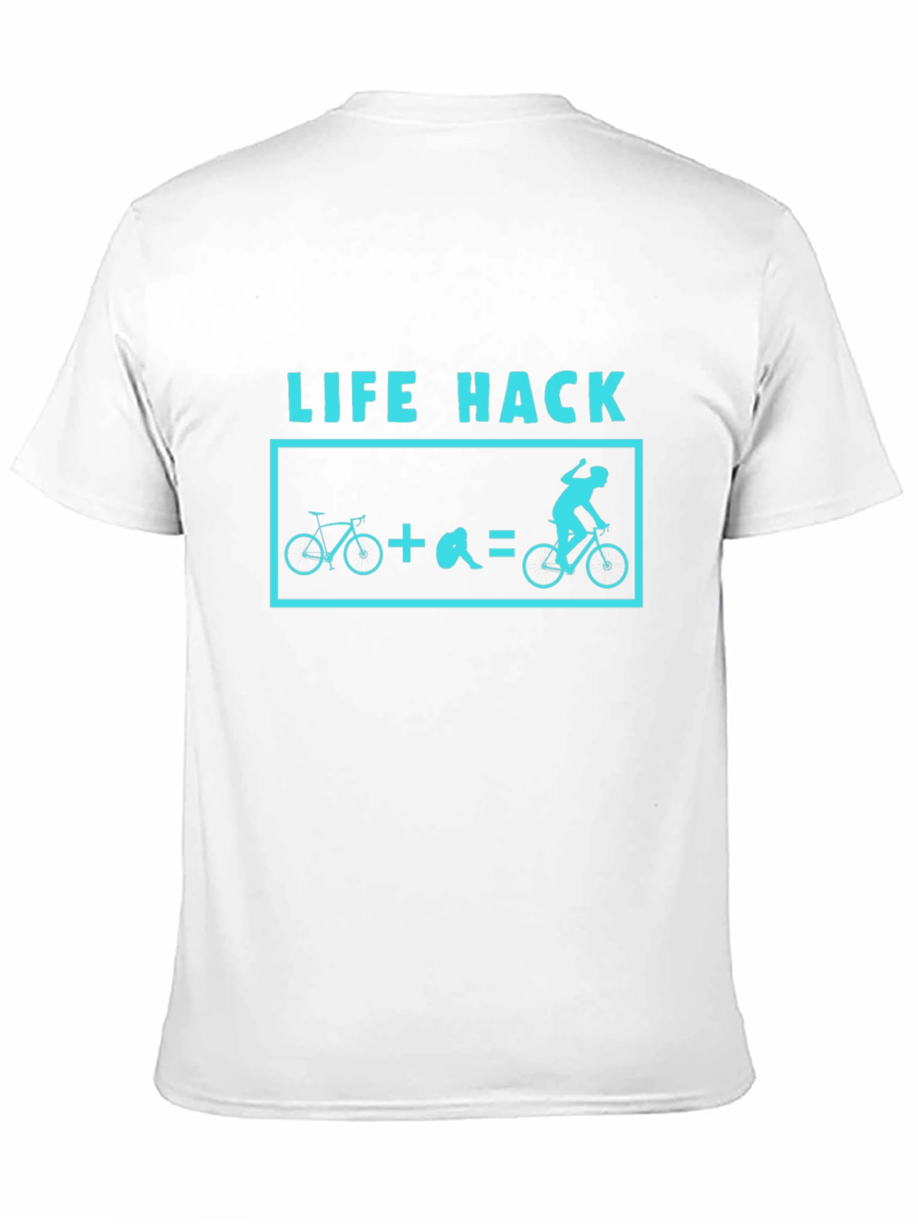 Life Hack Biking T-Shirt - Black Cotton Tee