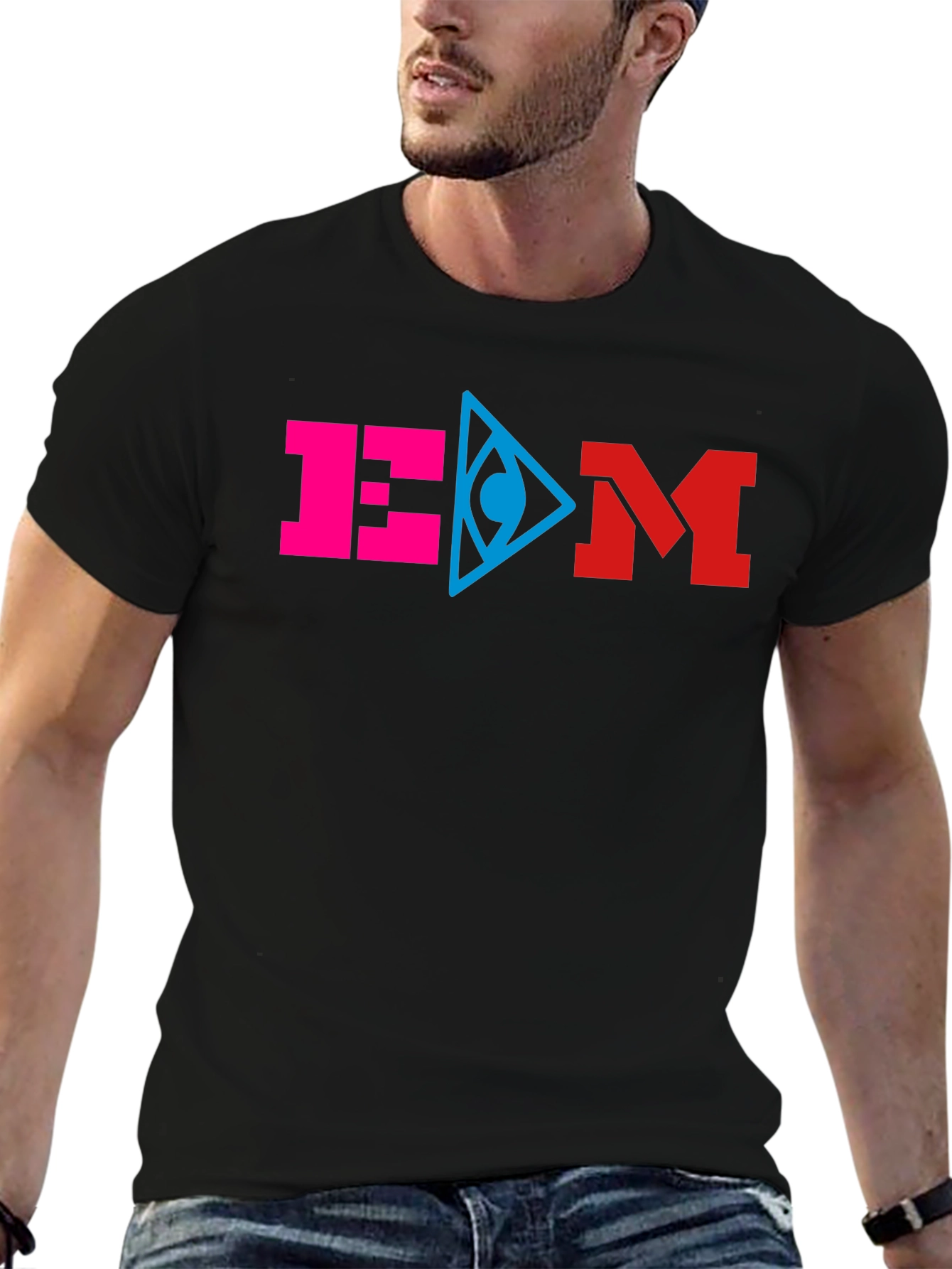 EDM Music Graphic Black T-Shirt
