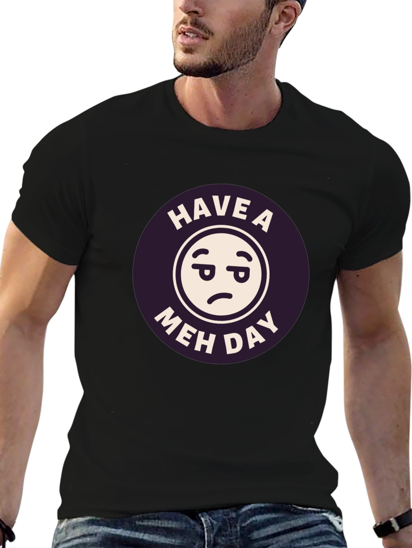 Have a Meh Day Black T-Shirt