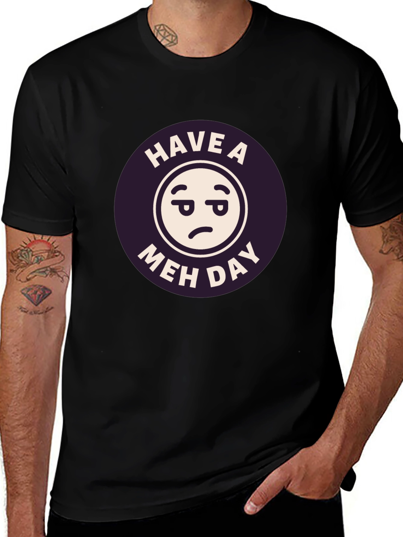 Have a Meh Day Black T-Shirt