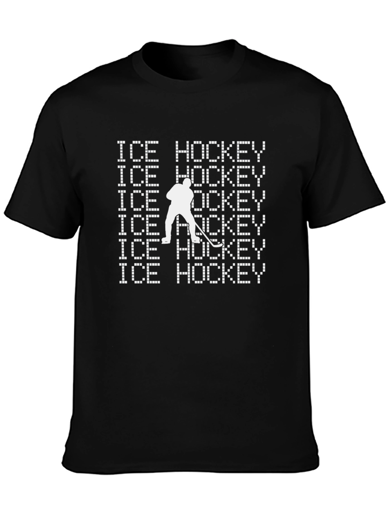 Ice Hockey T-Shirt - Pixelated Design
