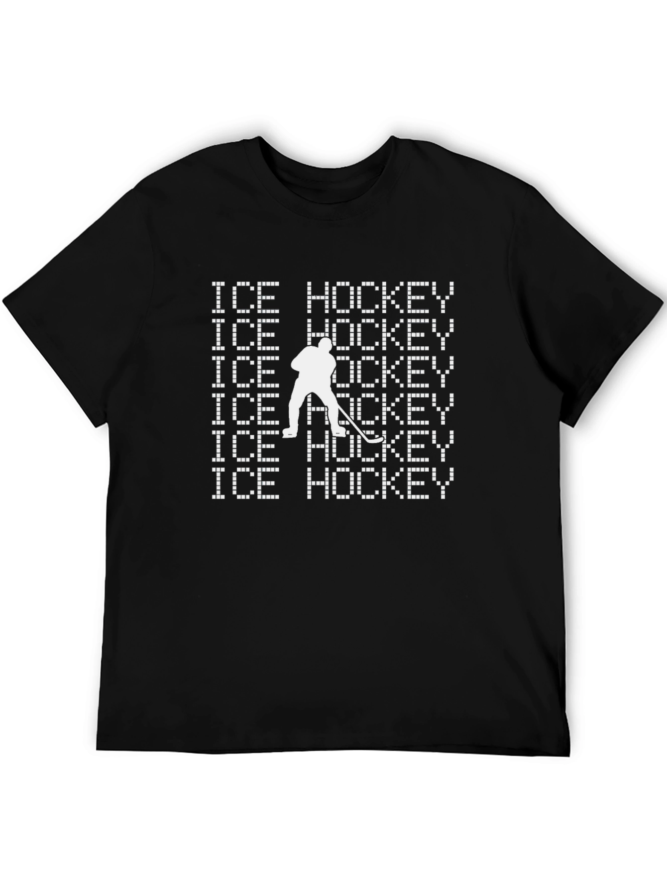 Ice Hockey T-Shirt - Pixelated Design