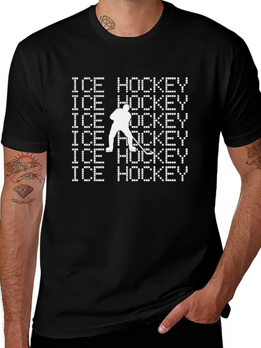 Ice Hockey T-Shirt - Pixelated Design